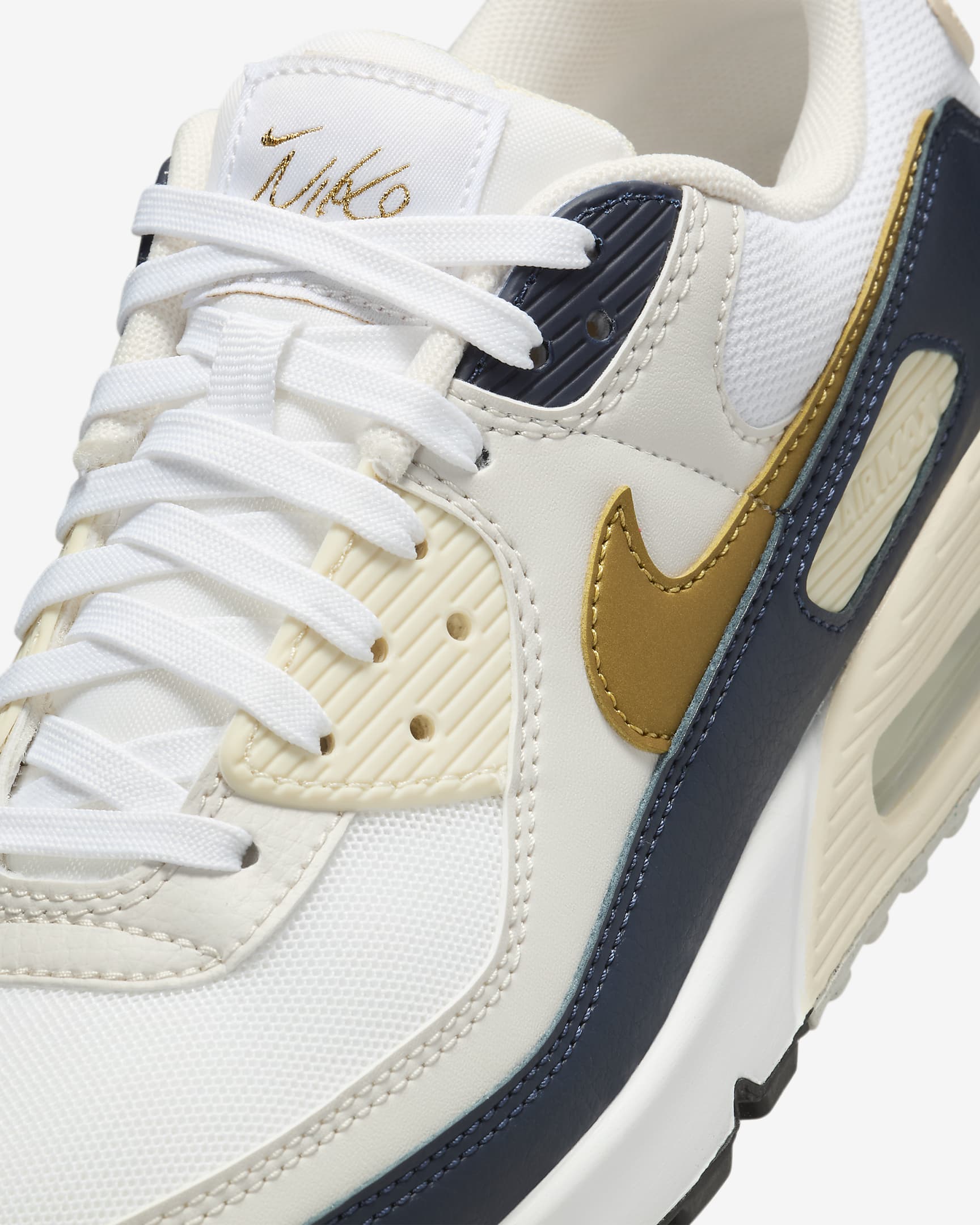 Dámské boty Nike Air Max 90 Next Nature - Bílá/Obsidian/Coconut Milk/Metallic Gold