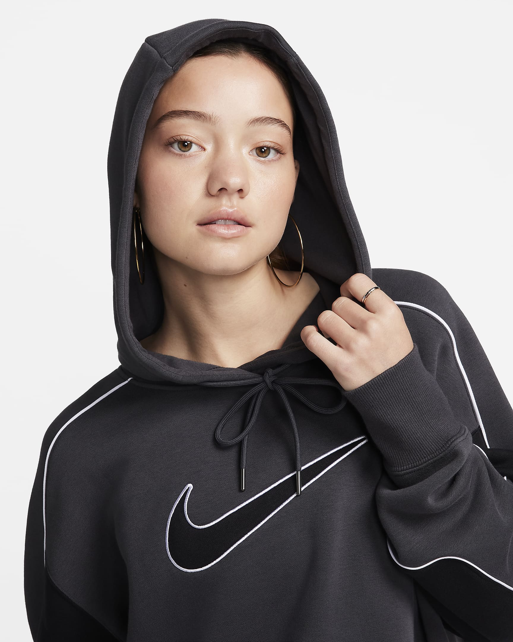 Nike Sportswear Women's Oversized Fleece Pullover Hoodie. Nike AU