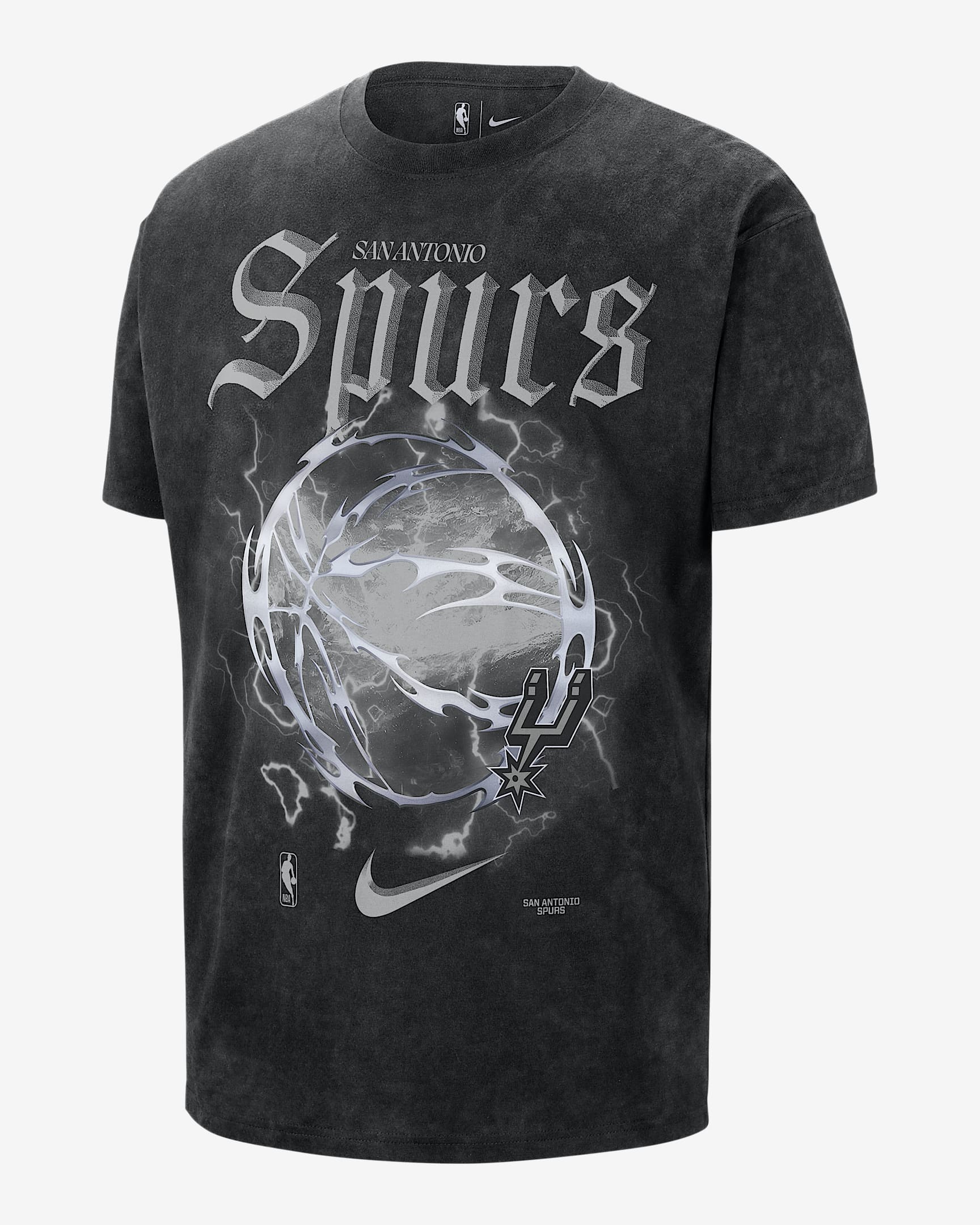 T-shirt Nike NBA Max90 San Antonio Spurs Courtside « Halloween » pour homme - Noir