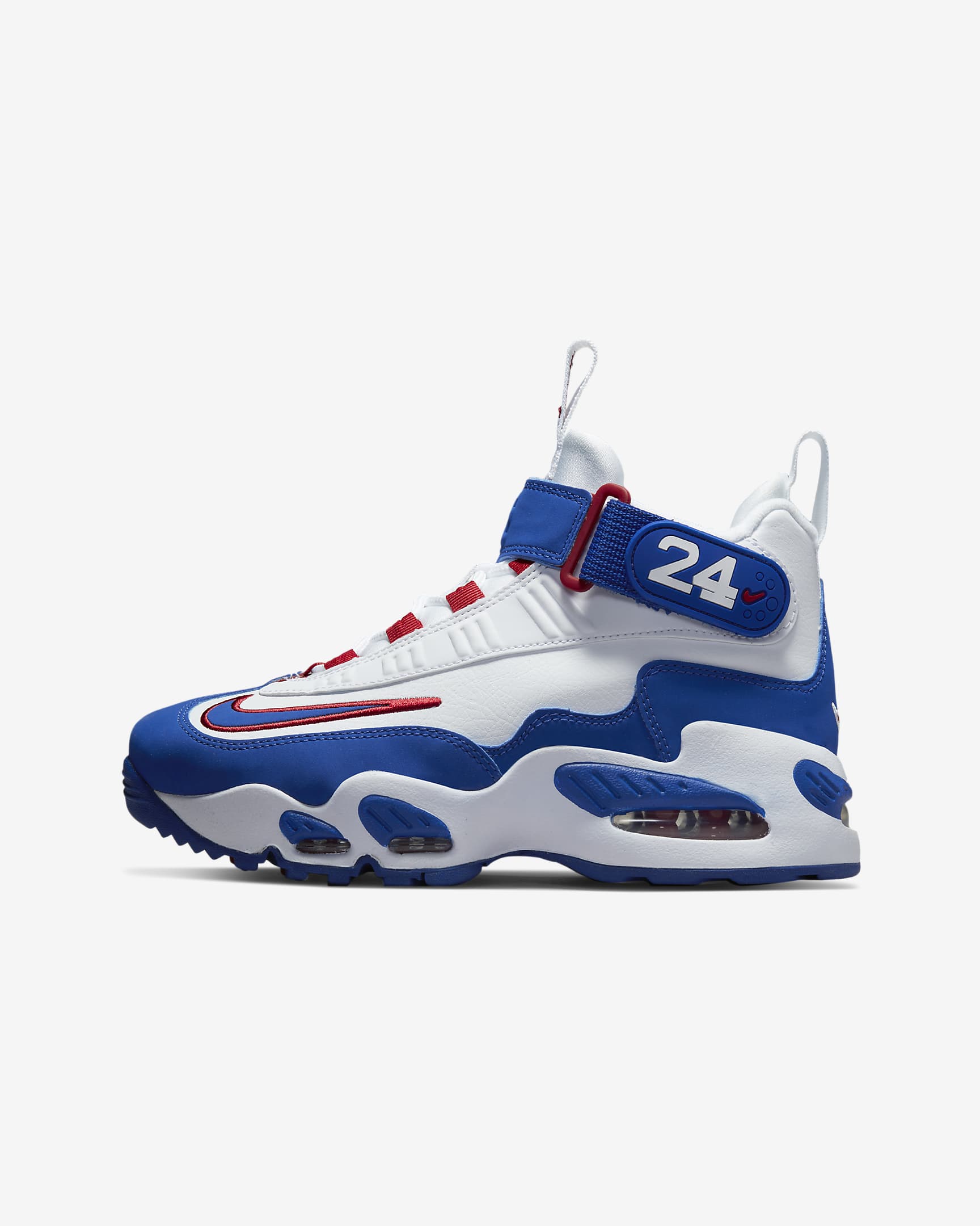 Calzado para niños grandes Nike Air Griffey Max 1 - Blanco/Rojo gimnasio/Azul eléctrico