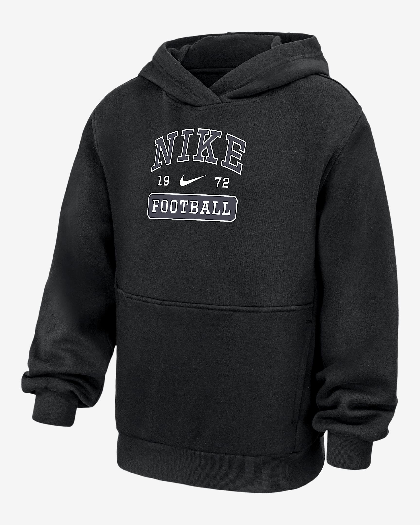 Nike Club Fleece Big Kids' Football Pullover Hoodie - Black