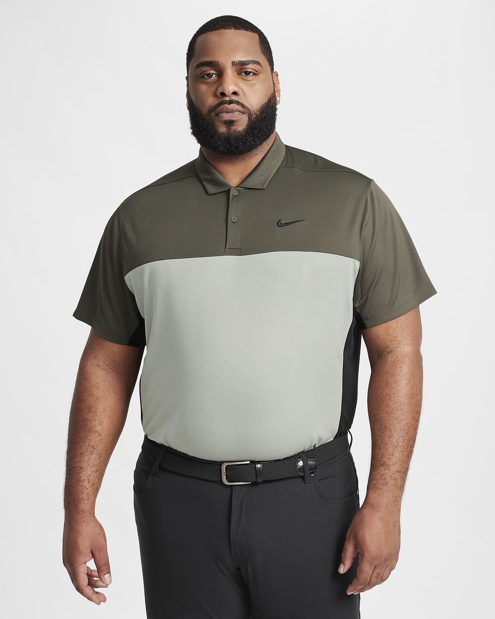 Nike Victory+ Men's Dri-FIT Golf Polo - Cargo Khaki/Black/Jade Horizon/Black