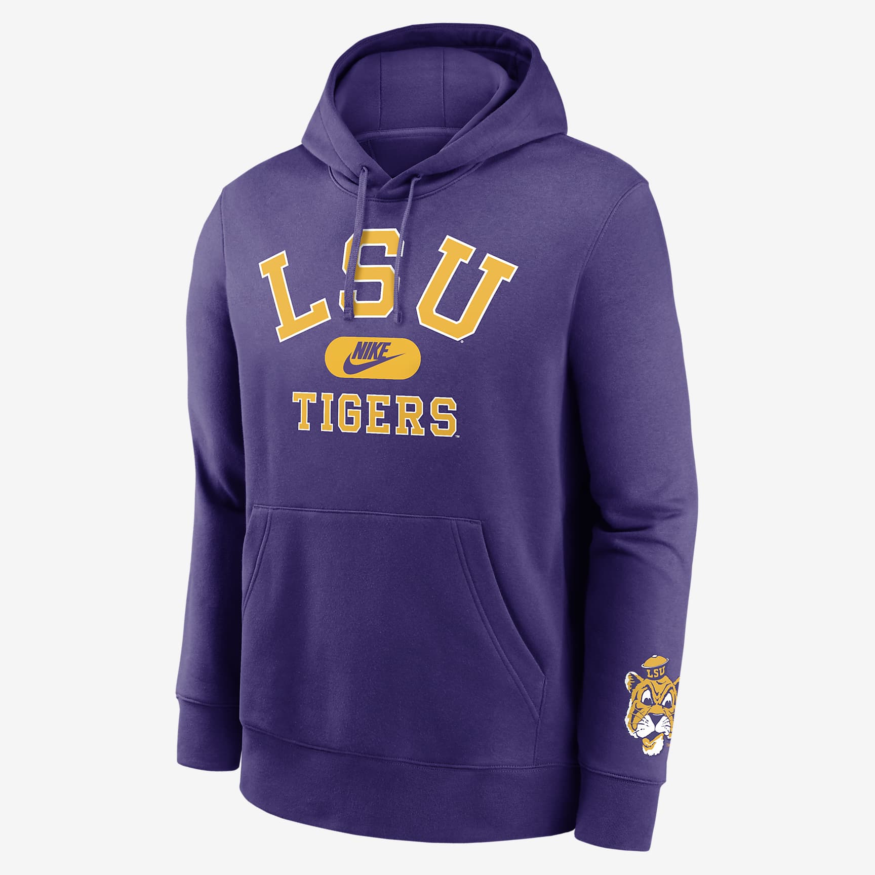 LSU Tigers Legacy Club Foundational Men's Nike College Pullover Hoodie - Court Purple