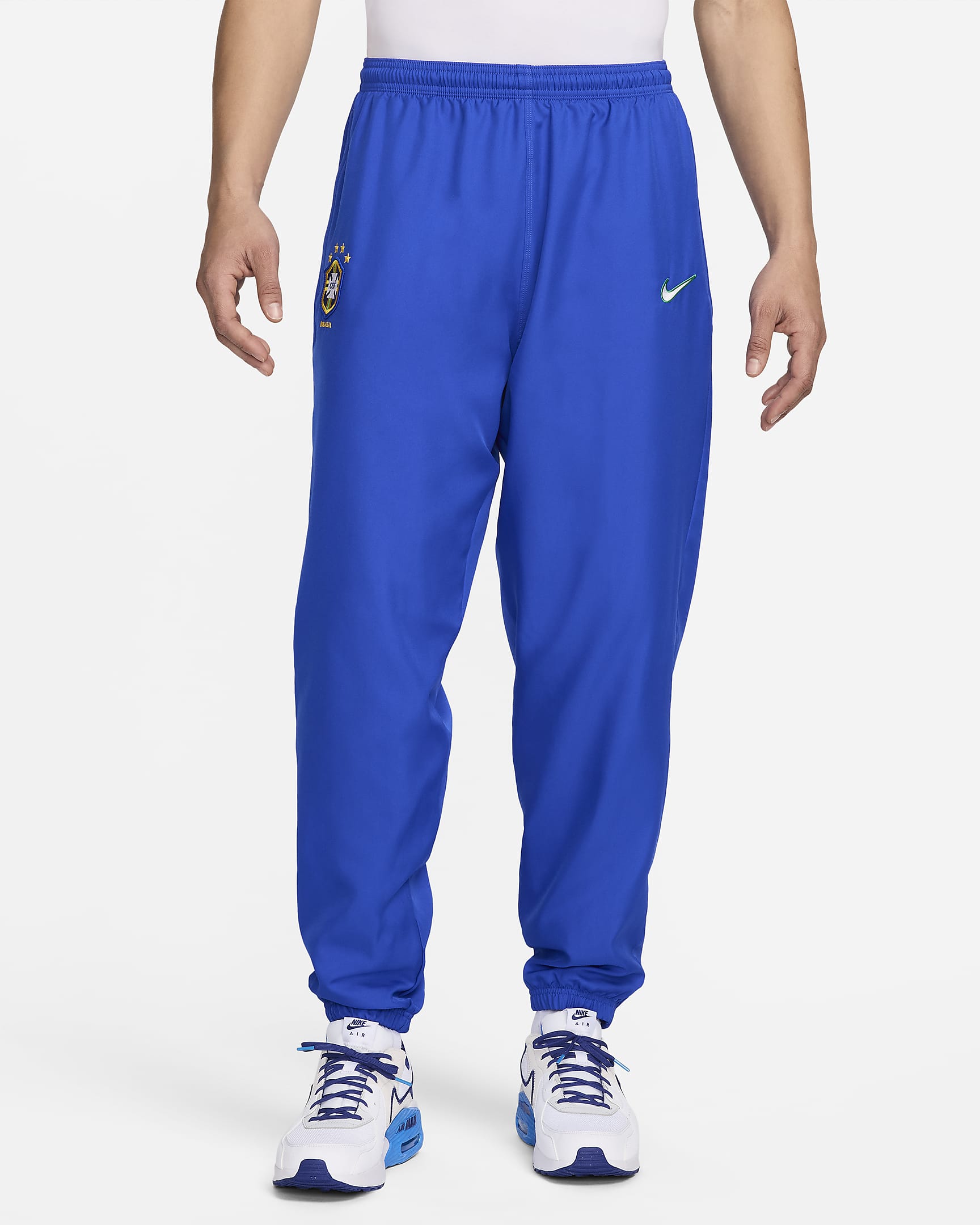 Pantalon de survêtement Replica Nike Football Brésil 1998 Reissue pour homme - Lyon Blue/Blanc