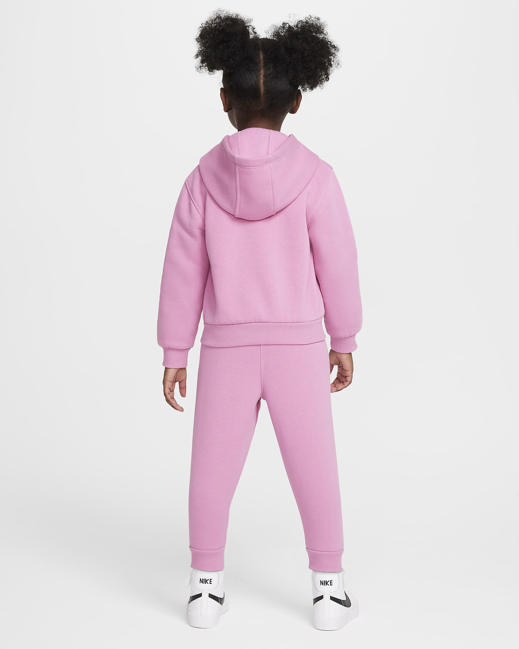 Conjunto de dos piezas de sudadera con gorro infantil Nike Full-Zip Club Set - Flamenco mágico