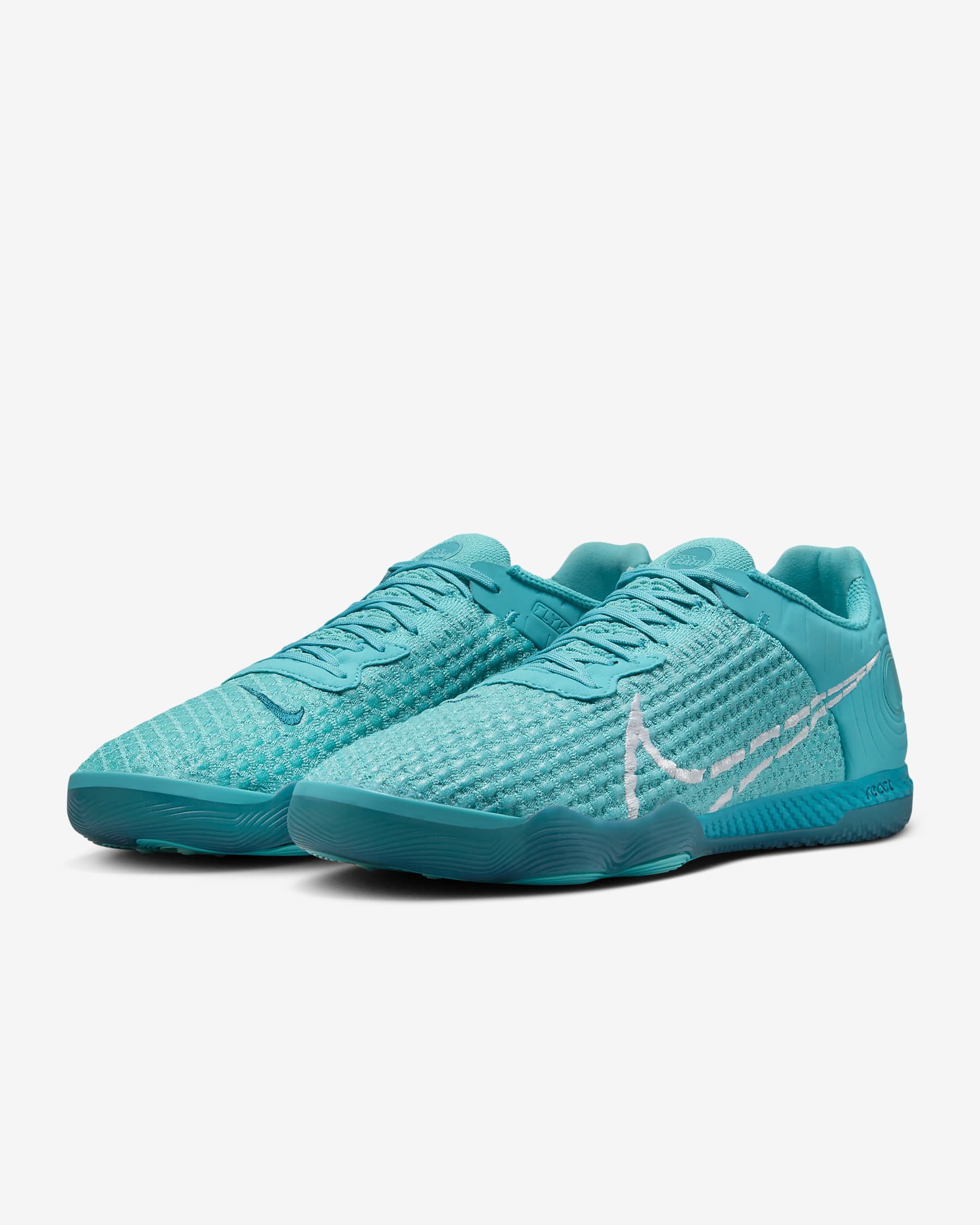 Chaussure de foot en salle basse Nike React Gato - Dusty Cactus/Barely Volt