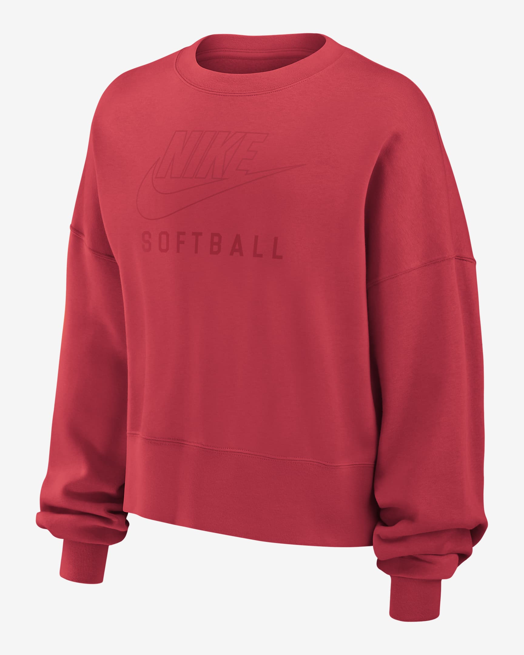 Nike Phoenix Fleece Women's Softball Crew-Neck Sweatshirt - Ember Glow