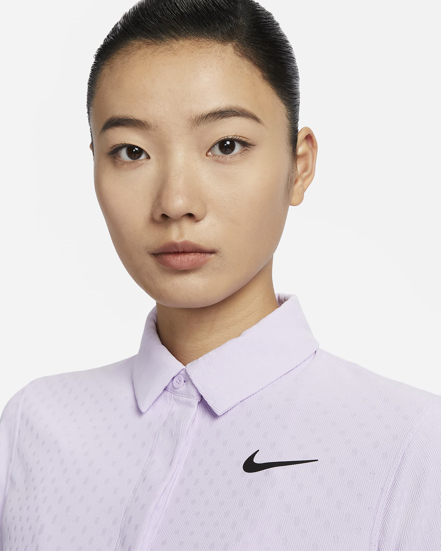 Nike Tour 女款 Dri-FIT ADV 短袖高爾夫球衫 - Violet Mist/黑色