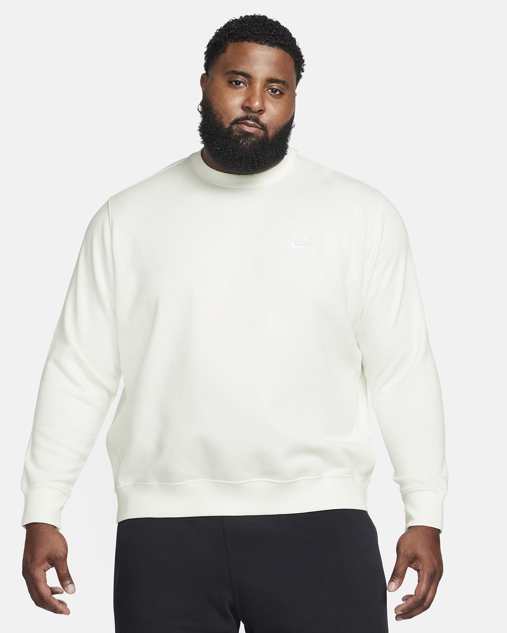 Nike Sportswear Club Fleece Men's Crew - Sail/White