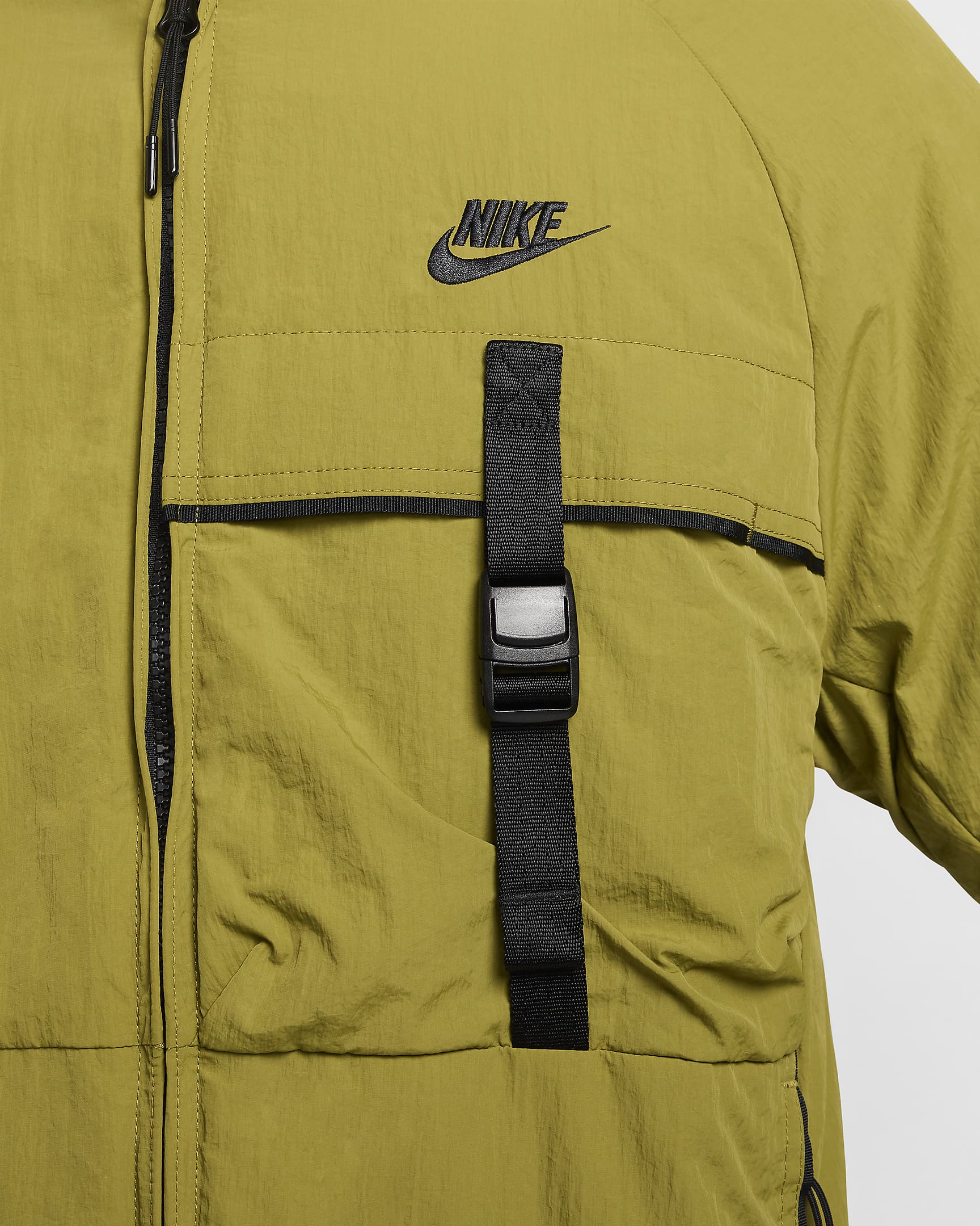 Veste tissée Nike Tech pour homme - Pacific Moss/Noir