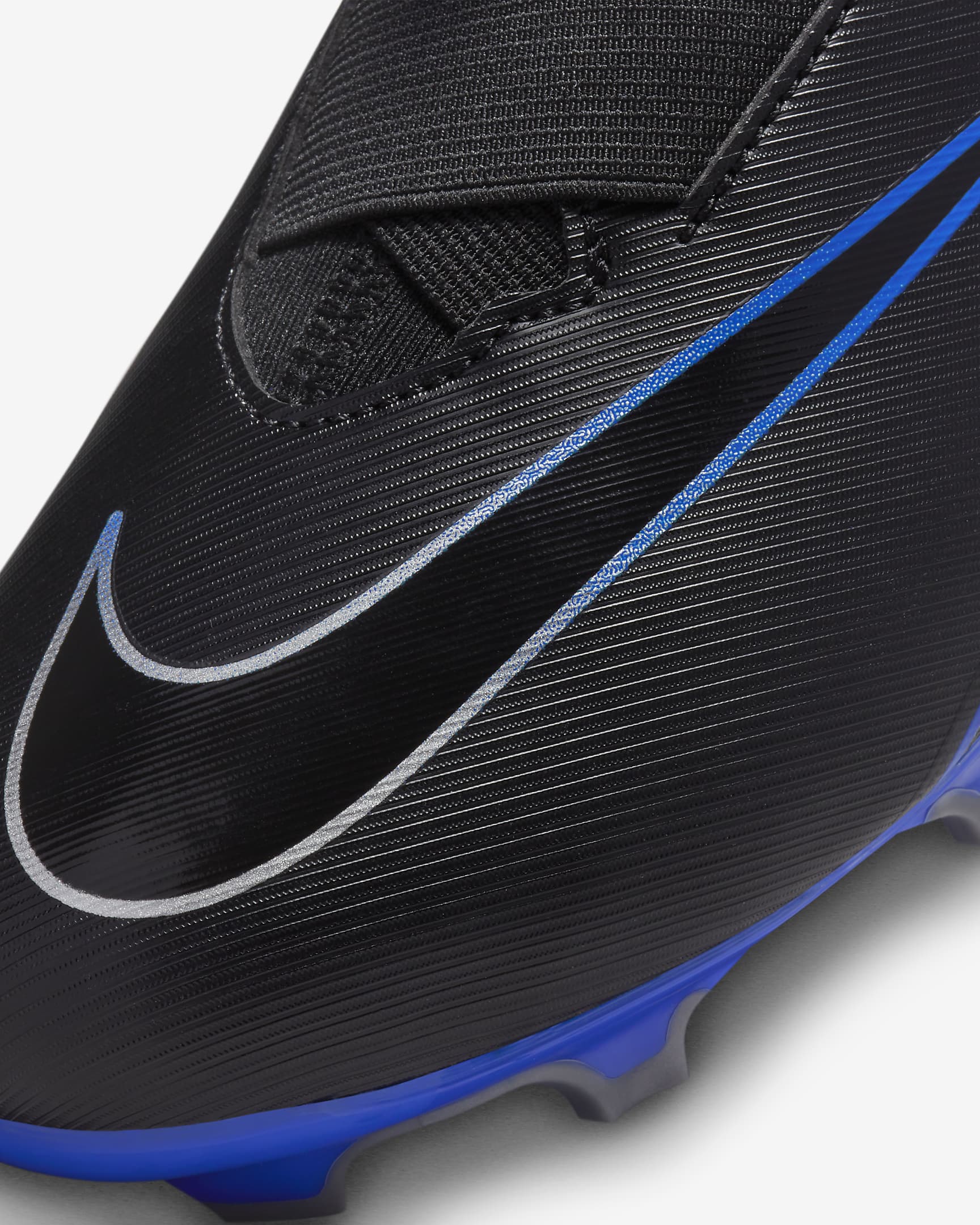 Nike Jr. Mercurial Vapor 15 Academy Little/Big Kids' Multi-Ground Low-Top Soccer Cleats - Black/Hyper Royal/Chrome