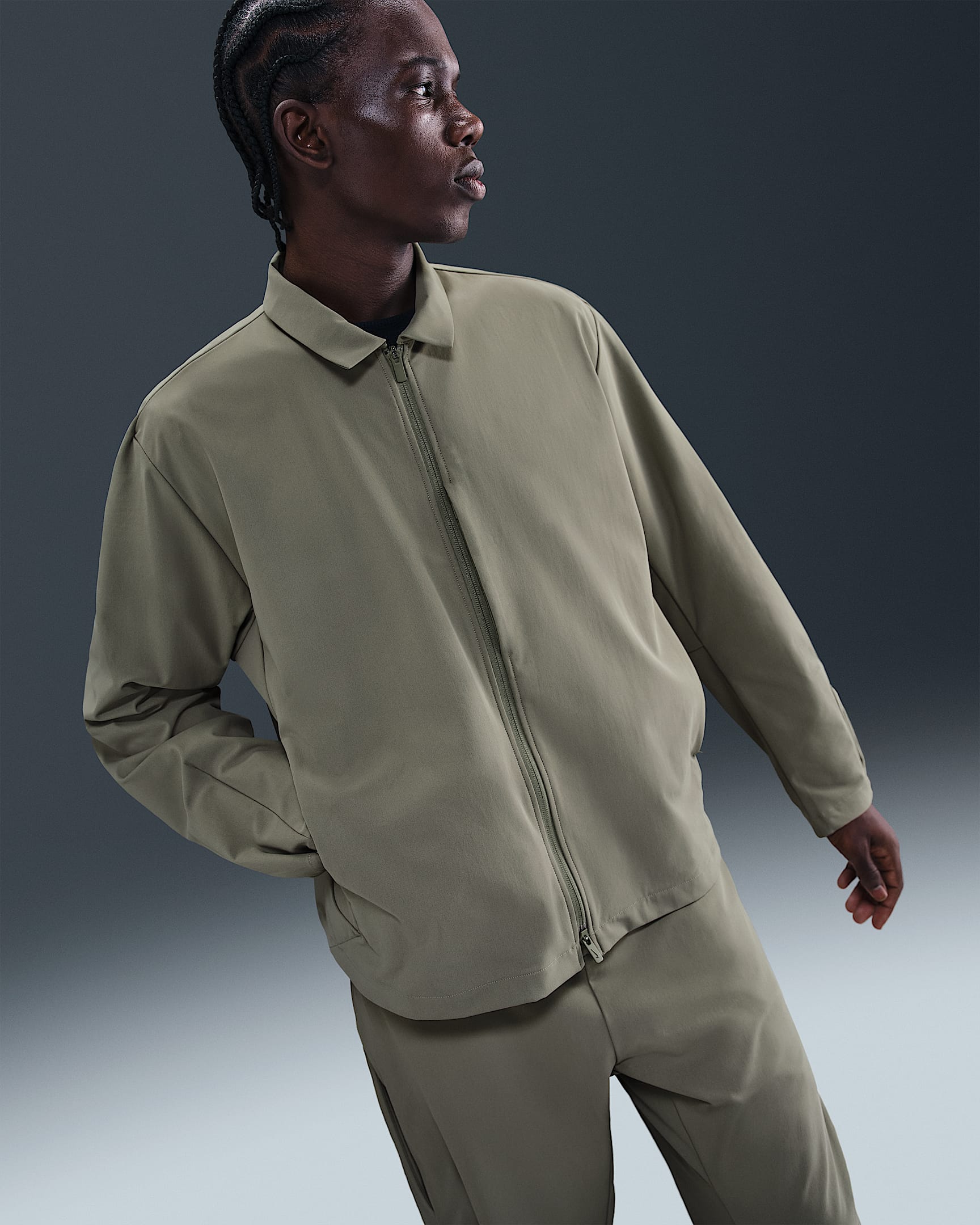 Nike 24.7 PerfectStretch Men's Dri-FIT UV Jacket - Light Army/Steel Green