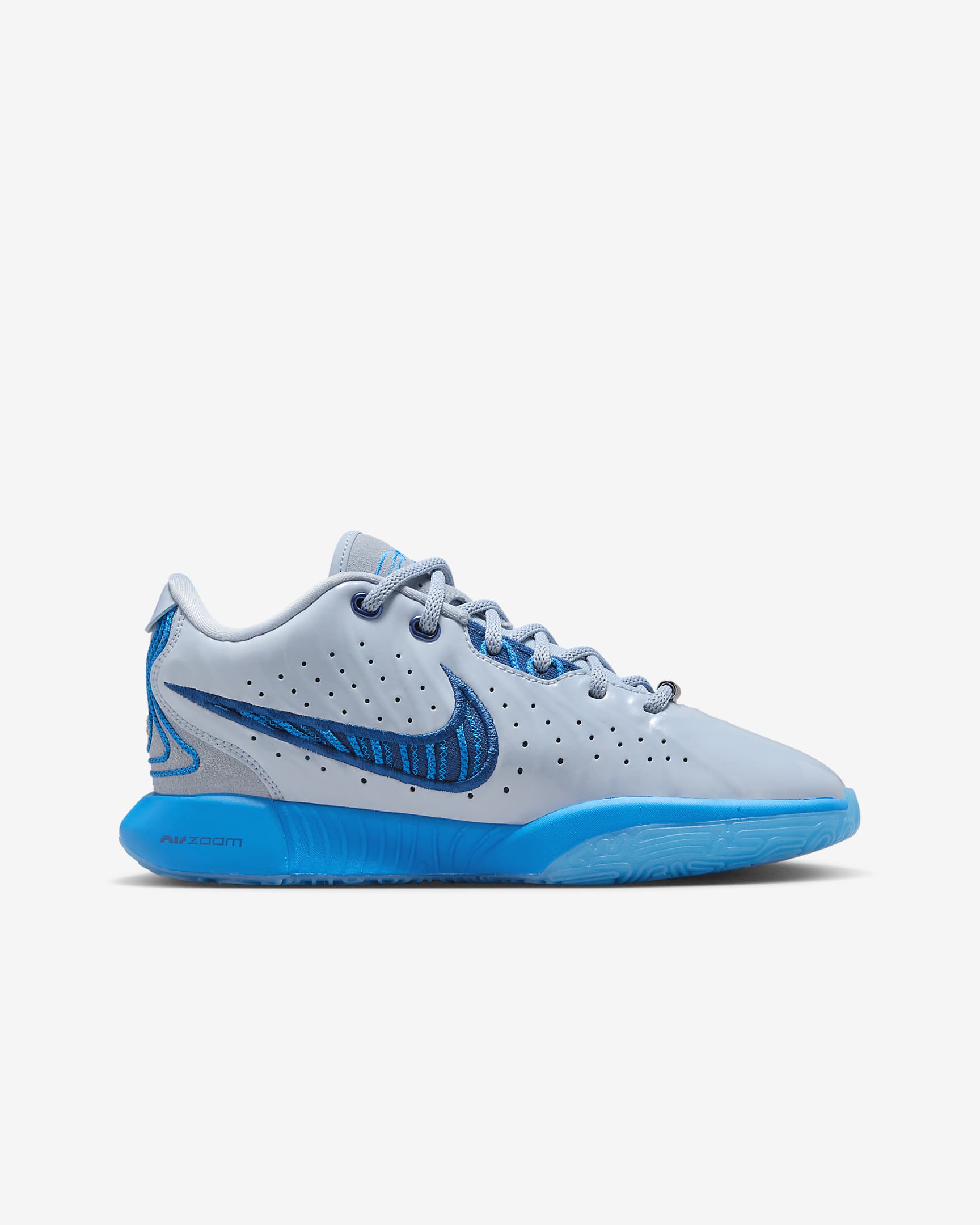 Tenis de básquetbol para niños grandes LeBron XXI - Azul militar claro/Azul héroe/Pizarra cenizo/Azul cancha