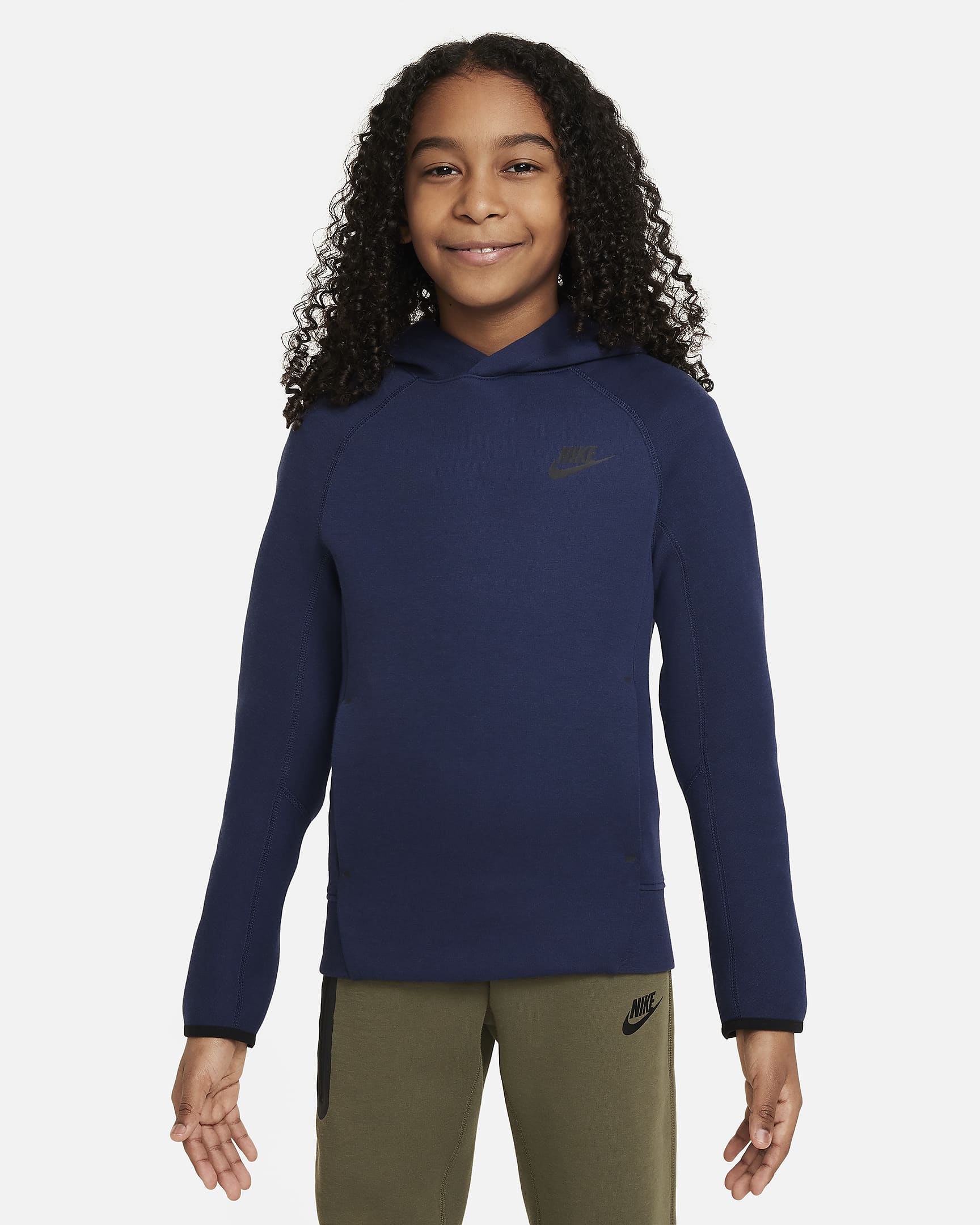 Nike Sportswear Tech Fleece Older Kids' (Boys') Pullover Hoodie. Nike SE