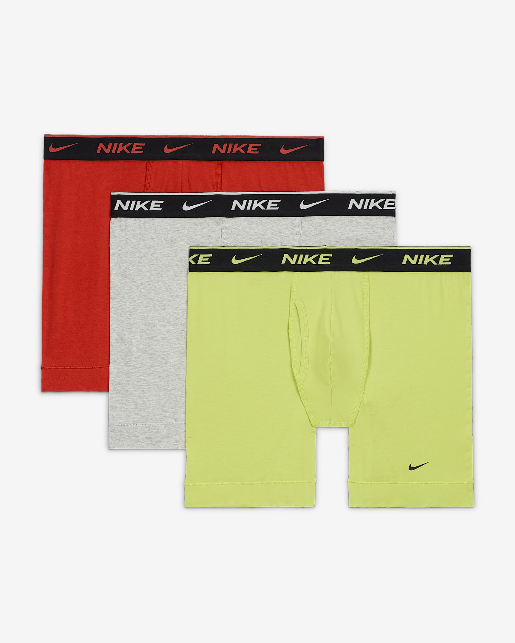 Nike Dri-FIT Essential Cotton Stretch Men's Boxer Briefs (3-Pack) - Chartreuse