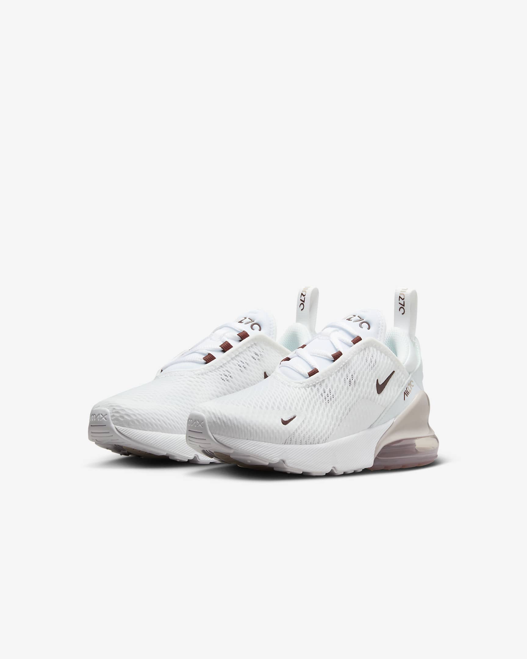 Bota Nike Air Max 270 pro malé děti - Bílá/Platinum Violet/Burgundy Crush