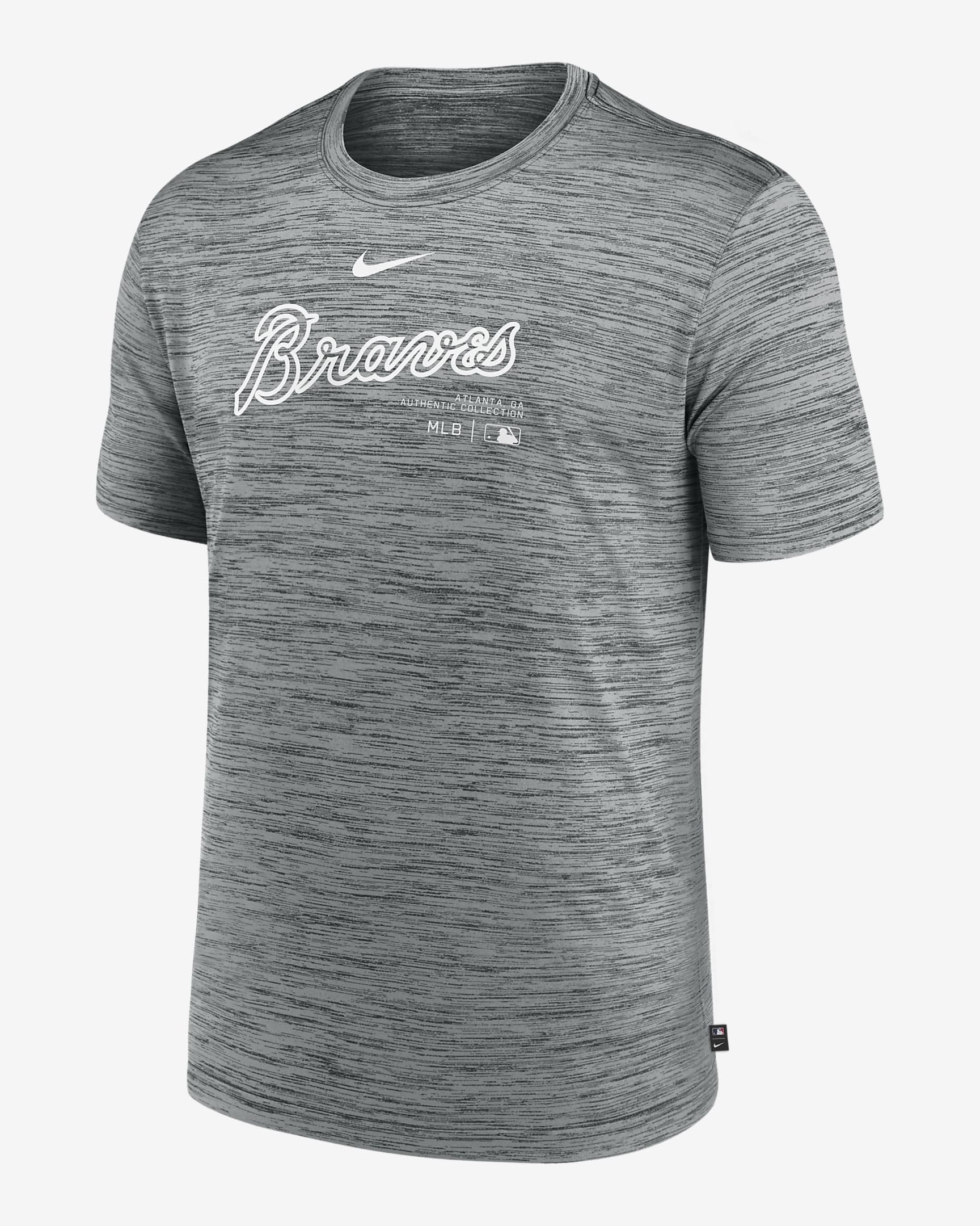 Atlanta Braves Authentic Collection Practice Velocity Men's Nike Dri ...