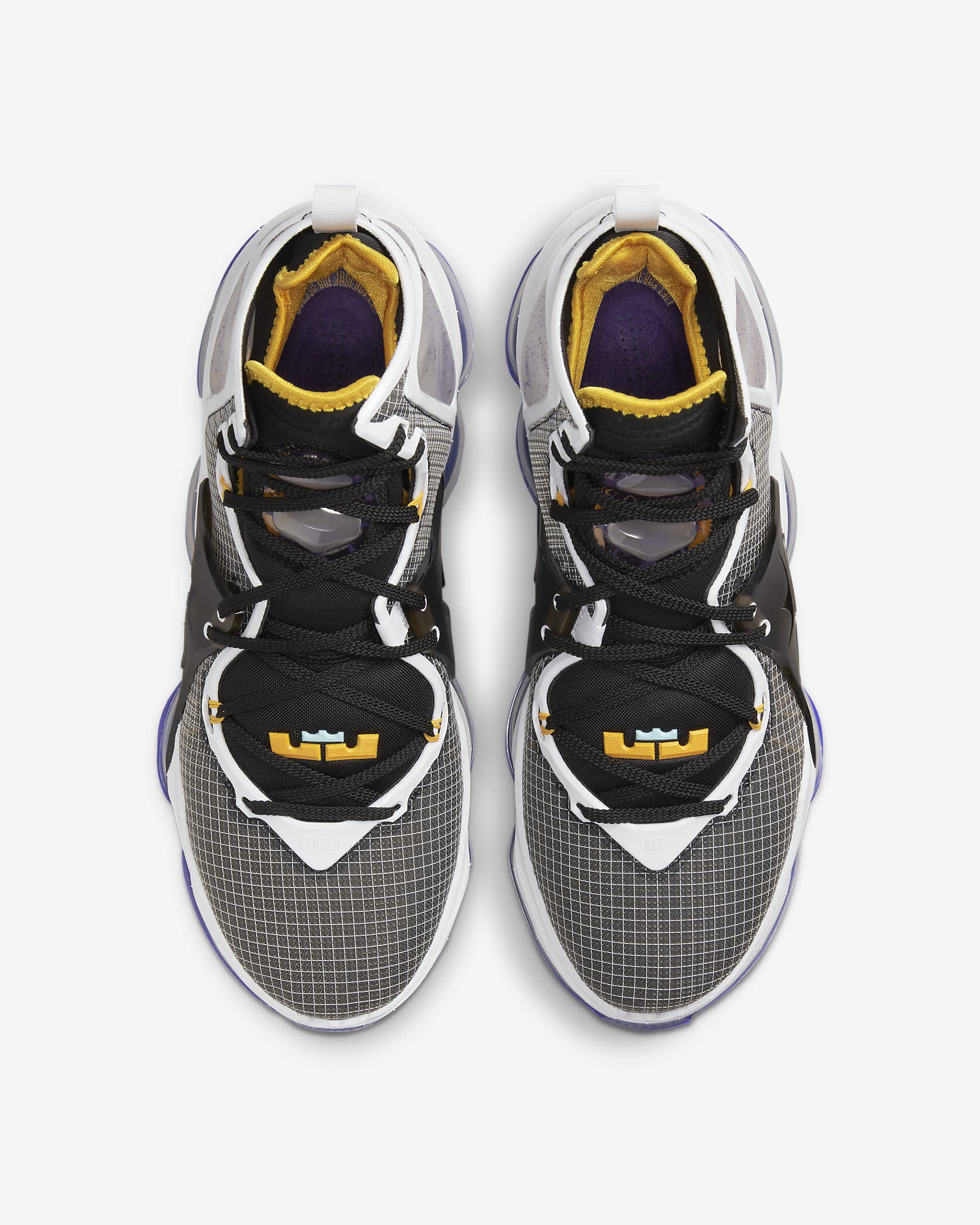 Chaussure de basket LeBron 19 - Noir/Persian Violet/Blanc/University Gold