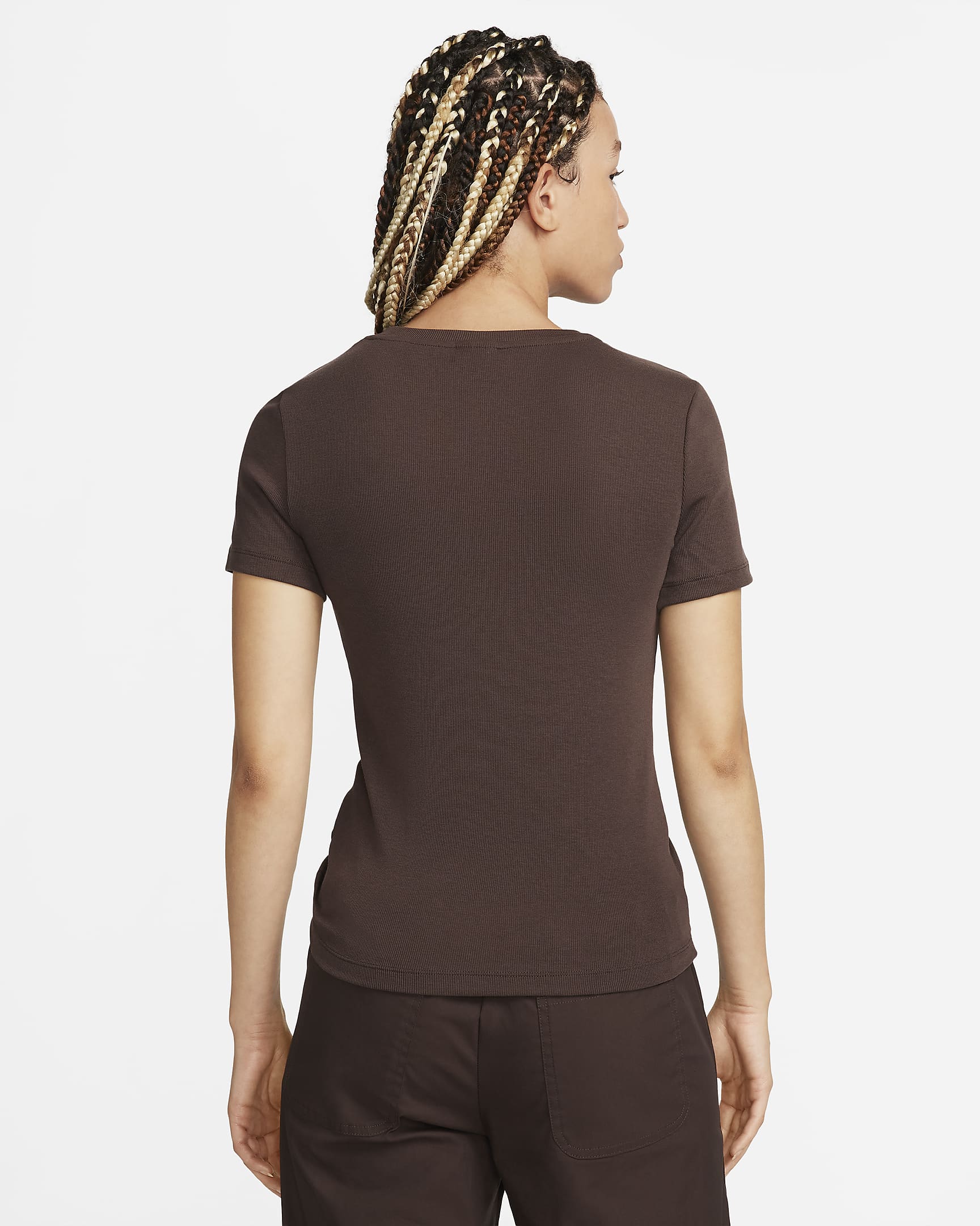 Nike Sportswear Essentials Women's Ribbed ShortSleeve Mod Cropped Top