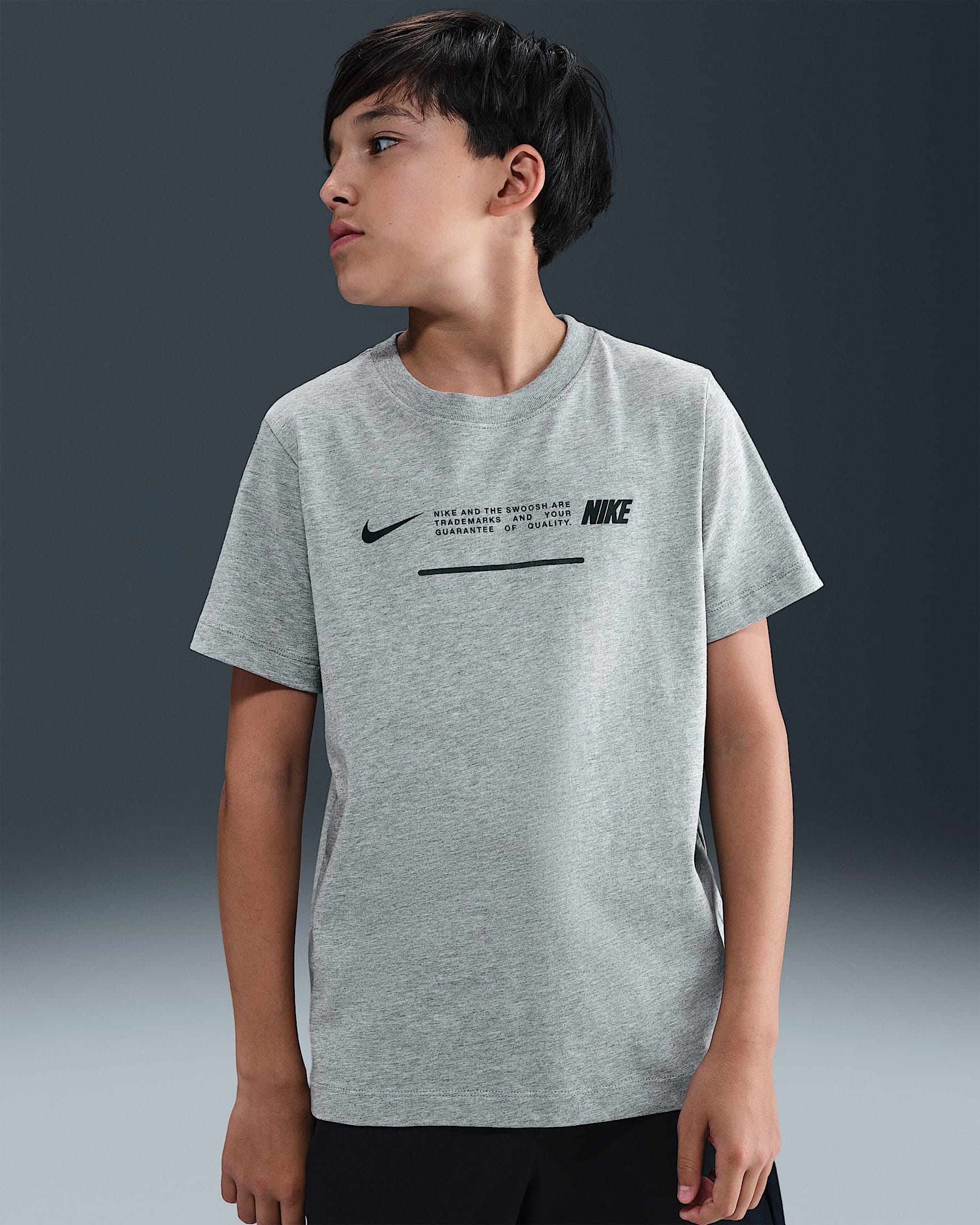 Nike Sportswear Older Kids' T-Shirt - Dark Grey Heather
