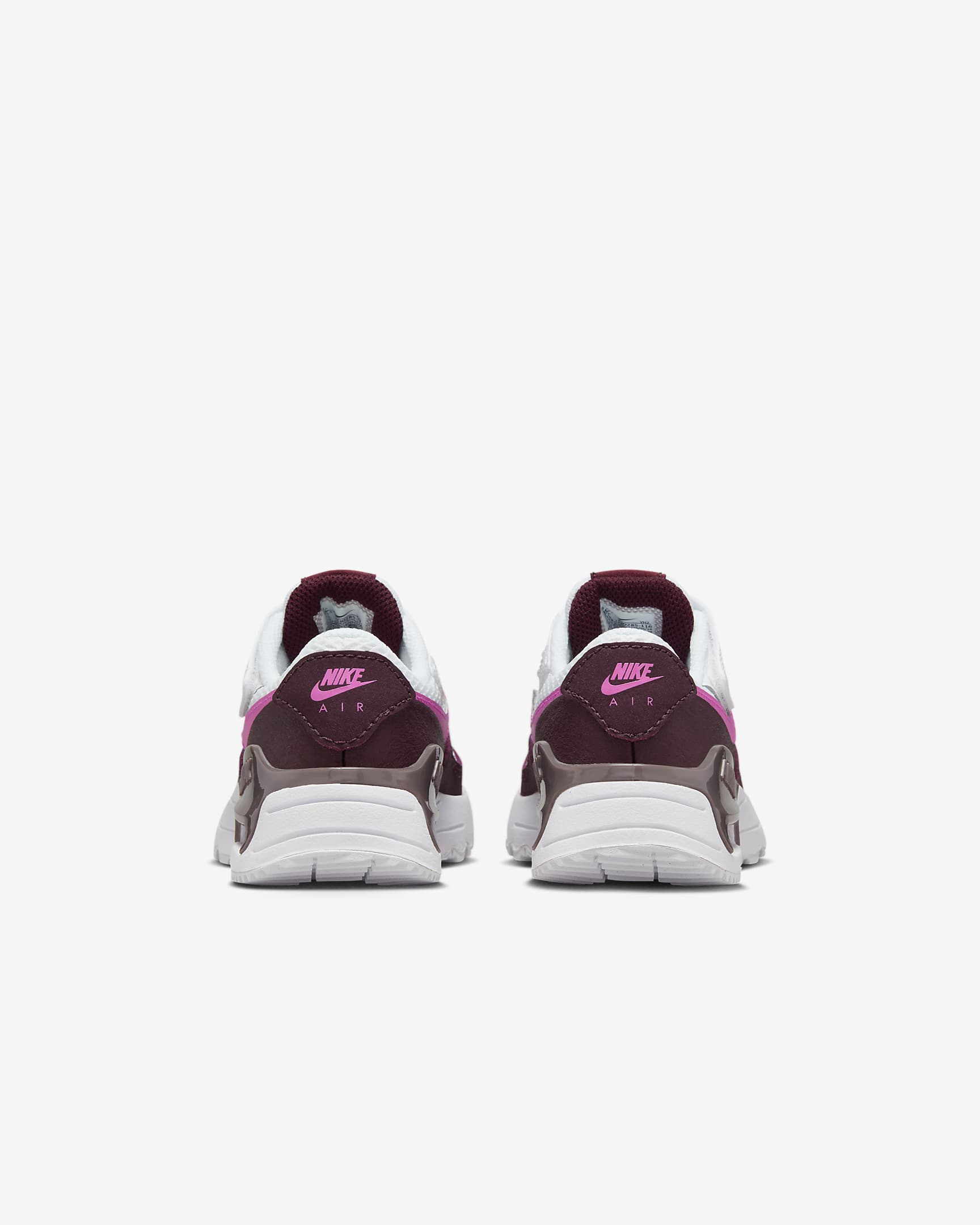 Nike Air Max SYSTM 小童鞋款 - 白色/Burgundy Crush/Violet Ore/Playful Pink