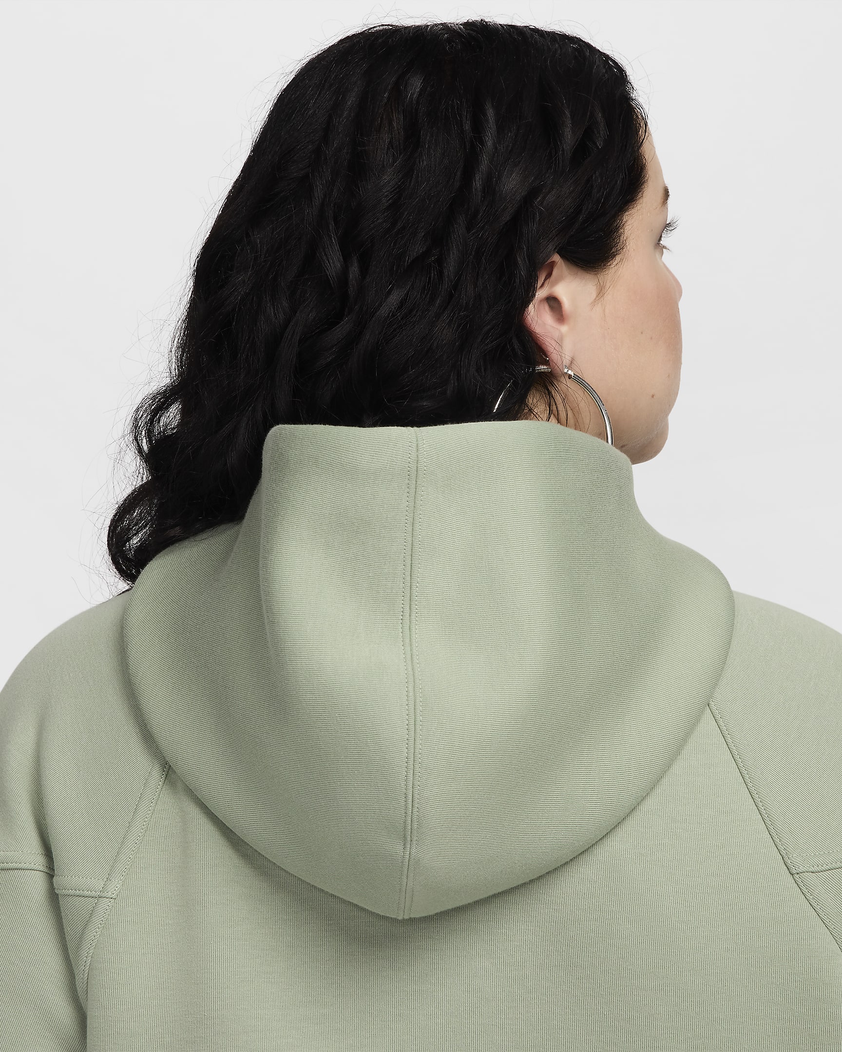 Nike Sportswear Tech Fleece Windrunner Women's Full-Zip Hoodie (Plus Size) - Jade Horizon/Black