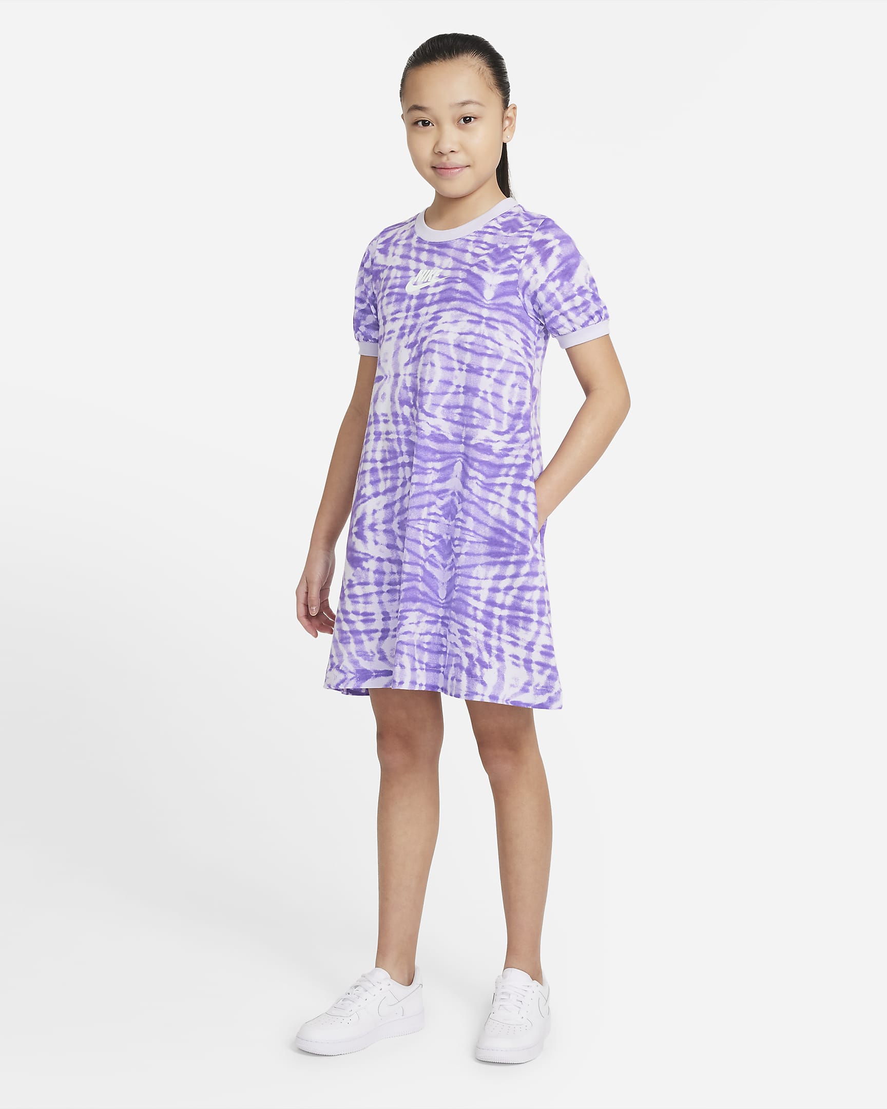 Nike Sportswear Big Kids' (Girls') Printed Short-Sleeve Dress. Nike.com