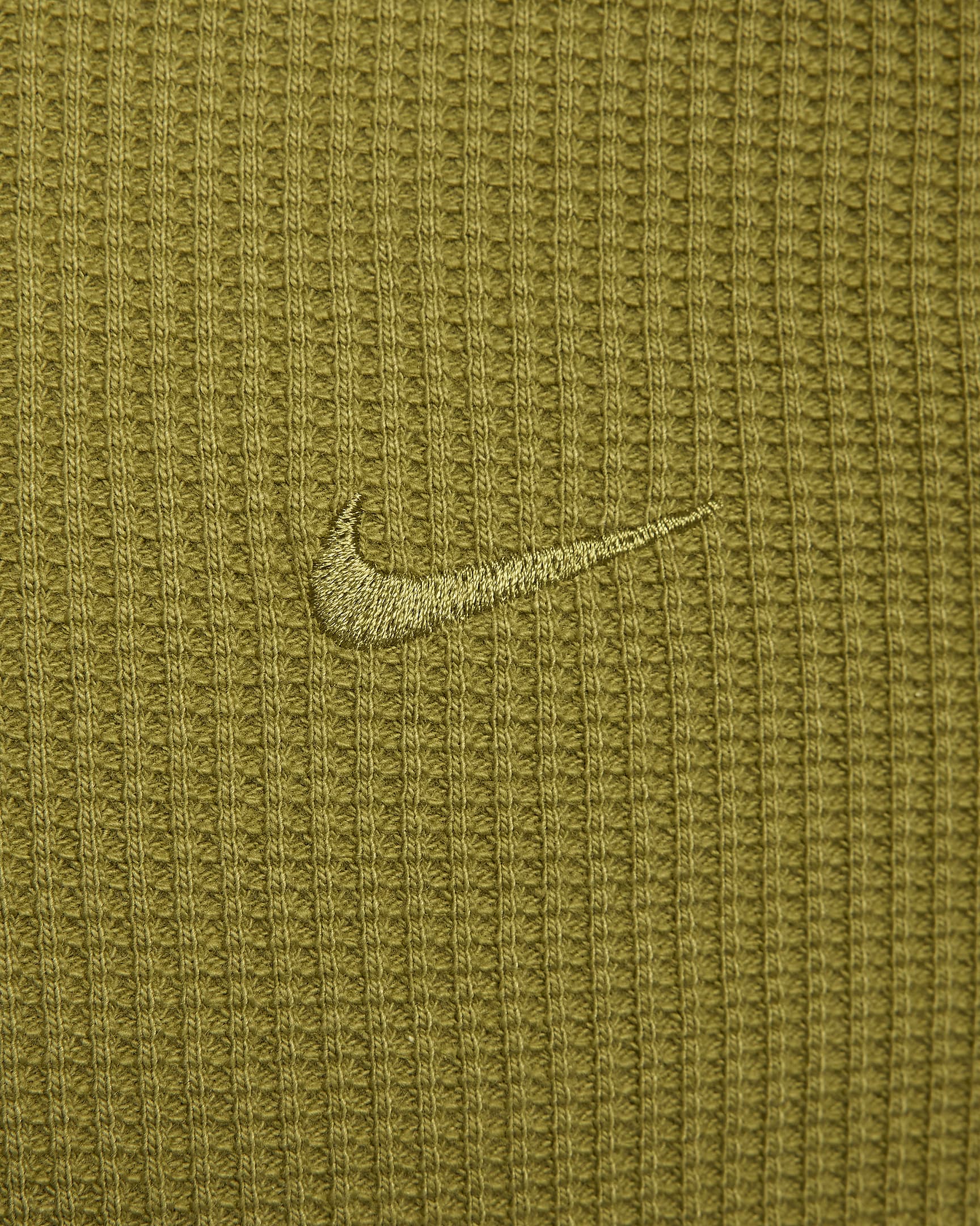 Nike Life langermet, tykk vaffelmønstret overdel til herre - Pacific Moss/Neutral Olive/Pacific Moss