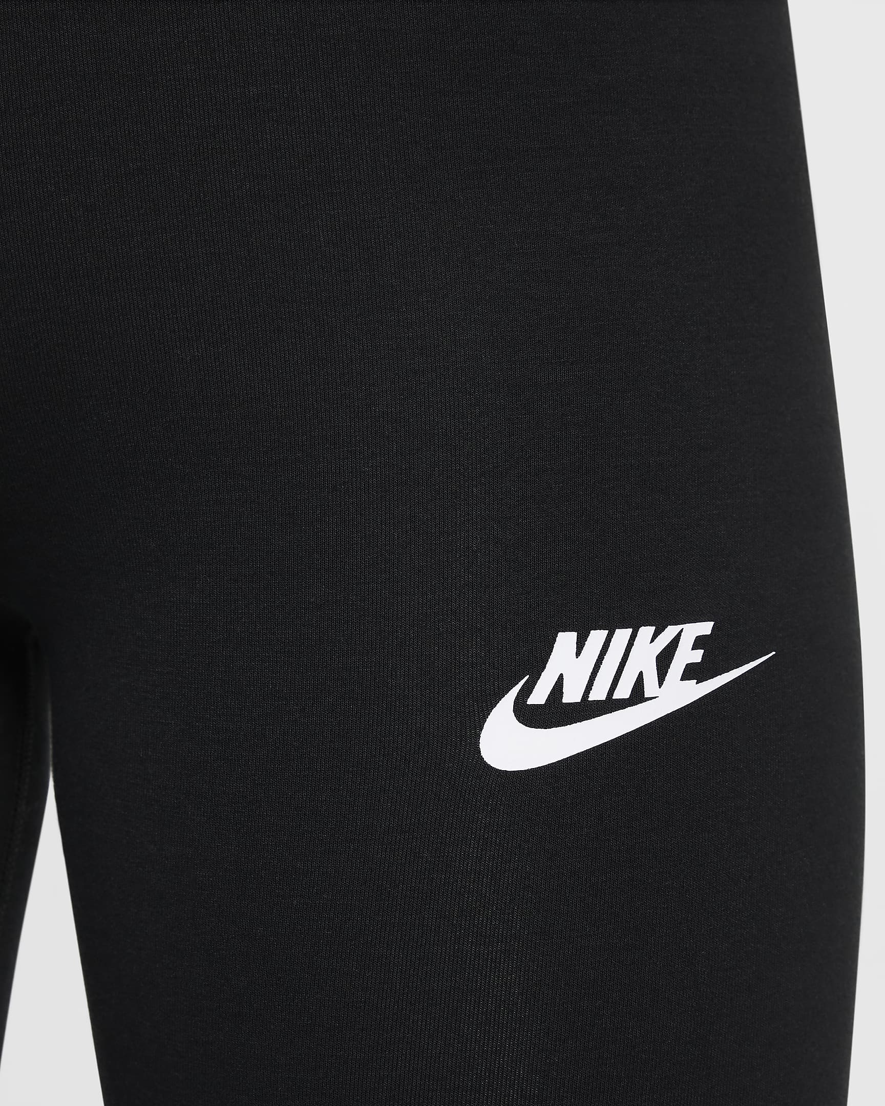 Nike Sportswear Classic Girls' High-Waisted Leggings - Black/White