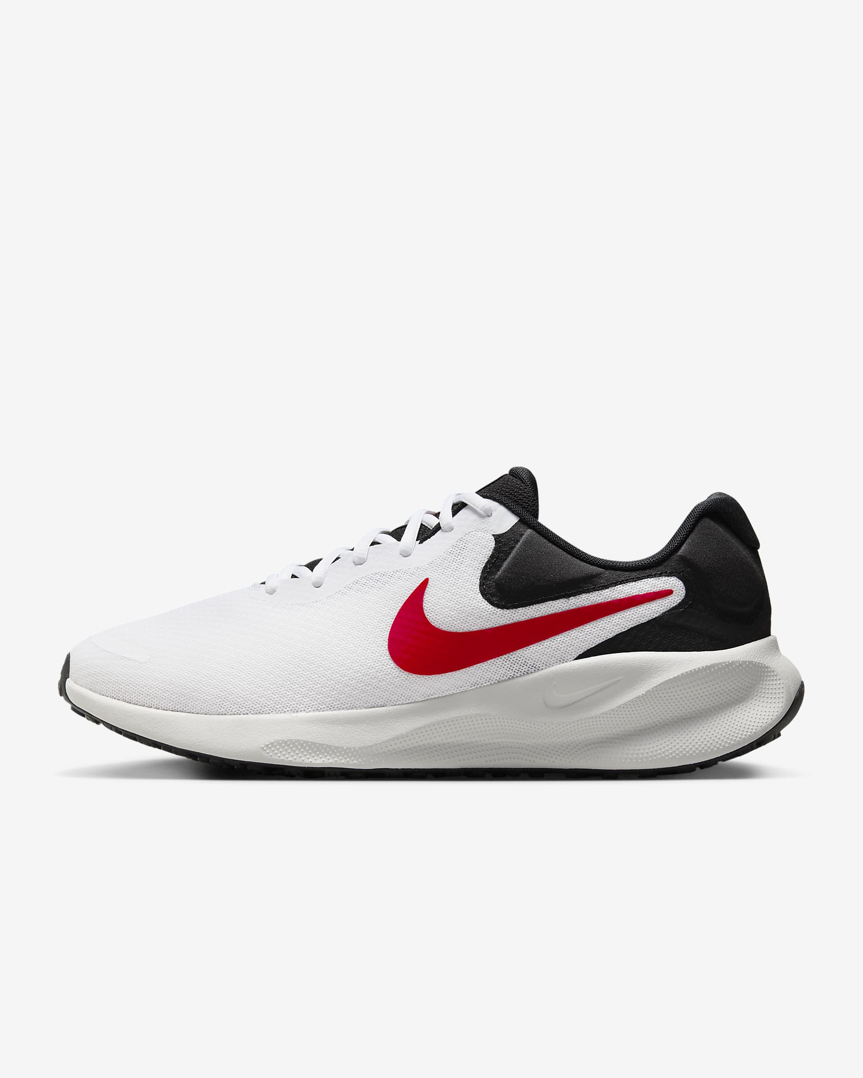 รองเท้าวิ่งโร้ดรันนิ่งผู้ชาย Nike Revolution 7 - ขาว/ดำ/Photon Dust/Fire Red