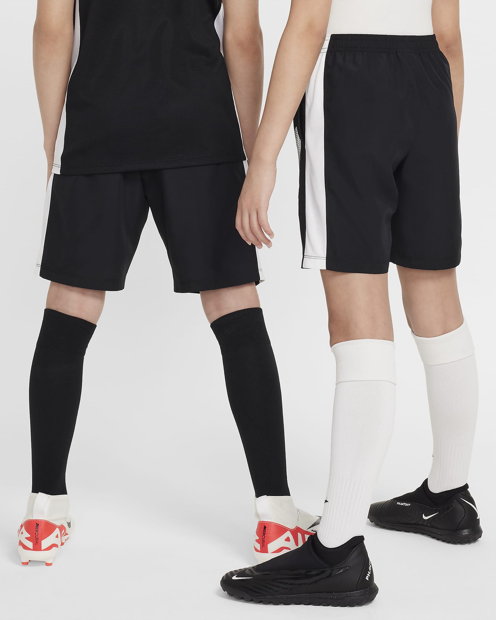 Nike Academy23 Big Kids' Soccer Shorts - Black/White/White