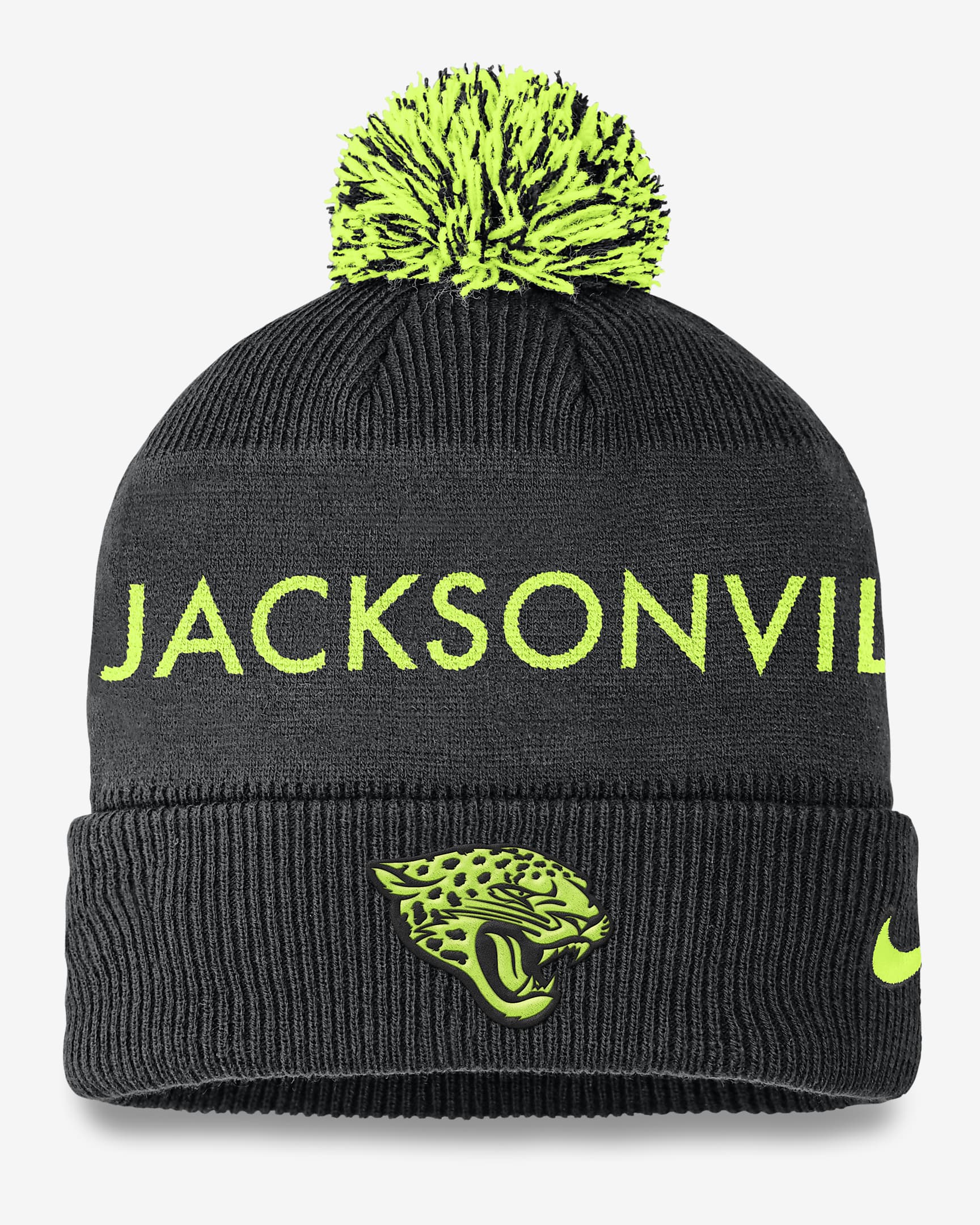 Jacksonville Jaguars Volt Men's Nike NFL Cuffed Beanie.