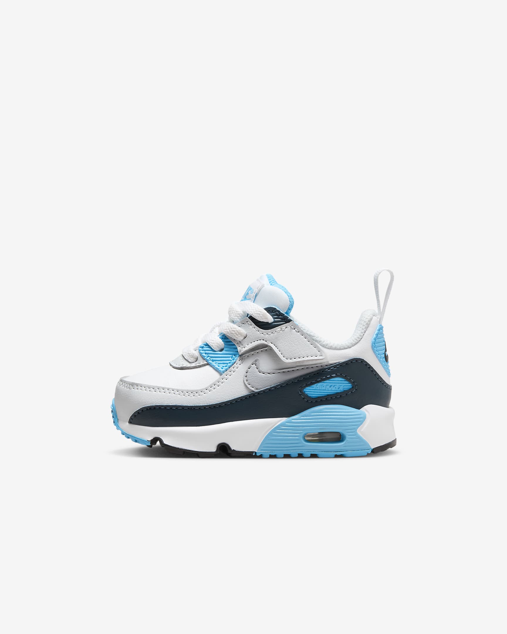 Chaussure Air Max 90 EasyOn pour bébé et tout-petit - Blanc/Baltic Blue/Armory Navy/Wolf Grey