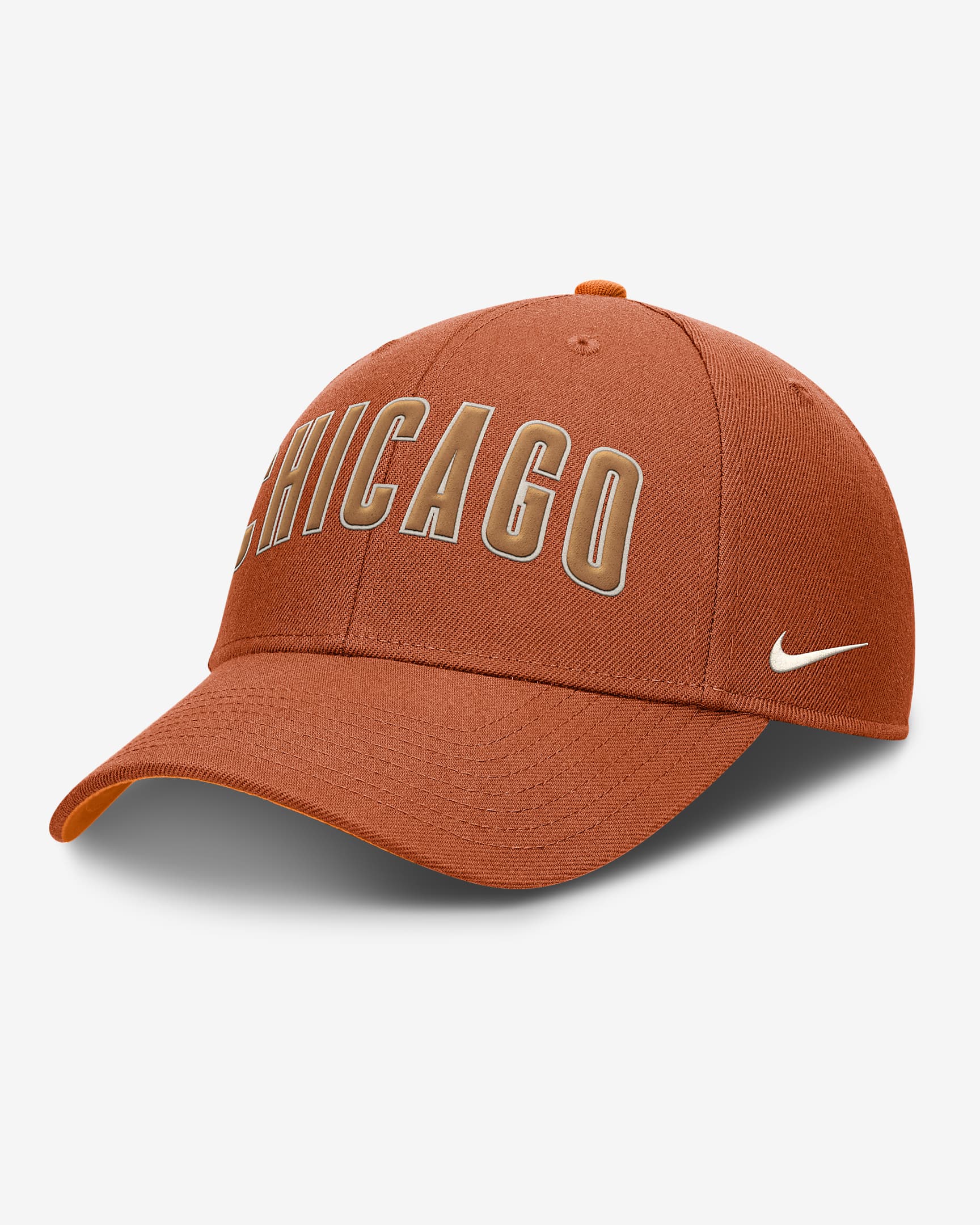 Chicago Cubs Rise Dunk Men's Nike Dri-FIT MLB Adjustable Hat - Dark Russet