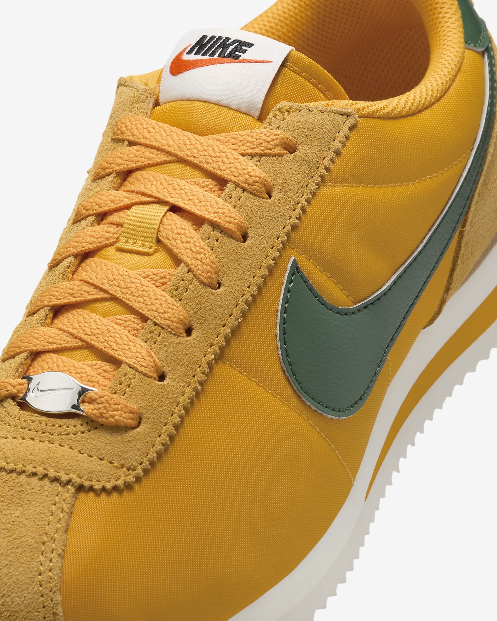 Nike Cortez Textile Shoes - Yellow Ochre/Safety Orange/Black/Gorge Green