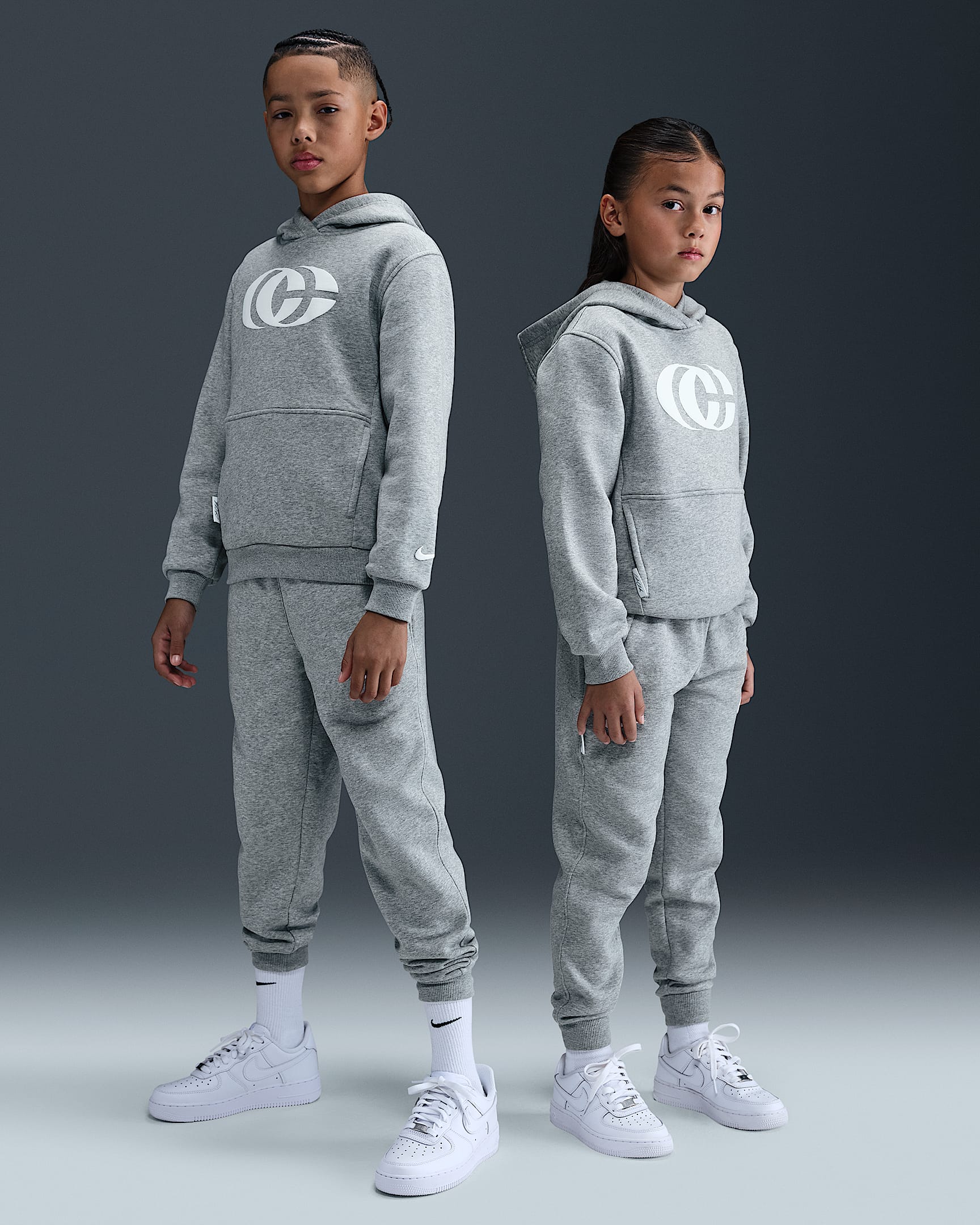 Caitlin Clark Big Kids' Fleece Pant - Dark Grey Heather/White/White