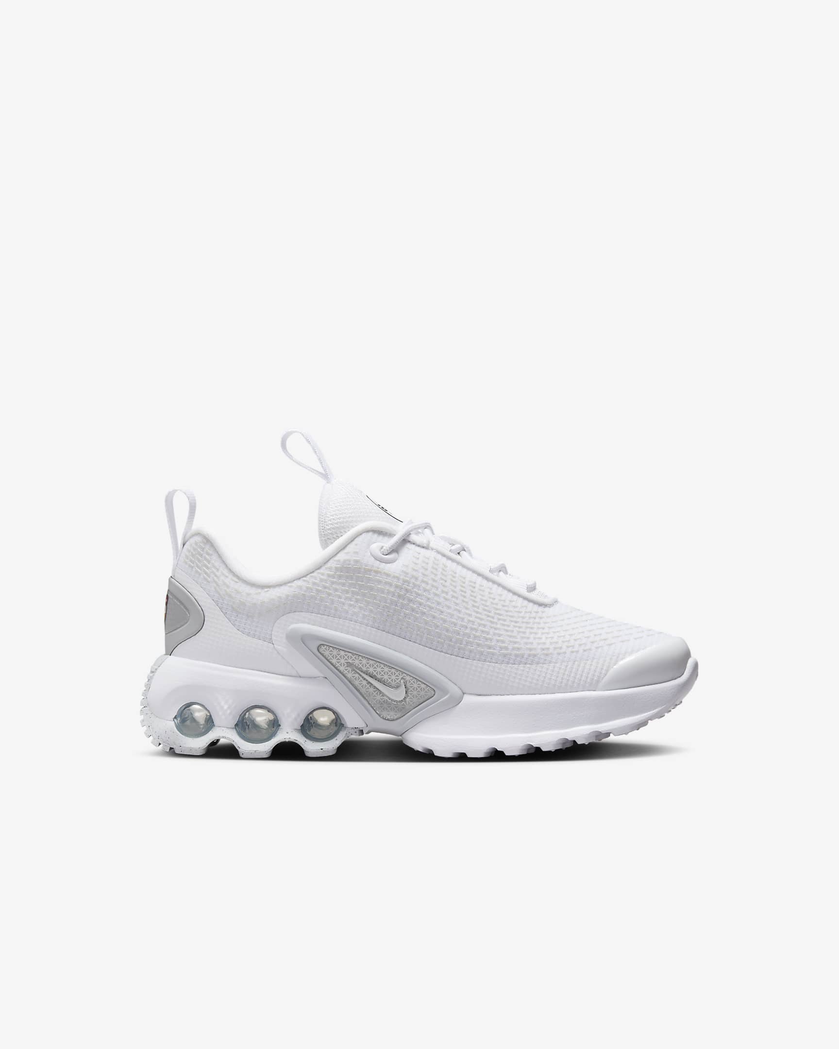 Nike Air Max Dn Little Kids' Shoes - White/White/Metallic Silver/White