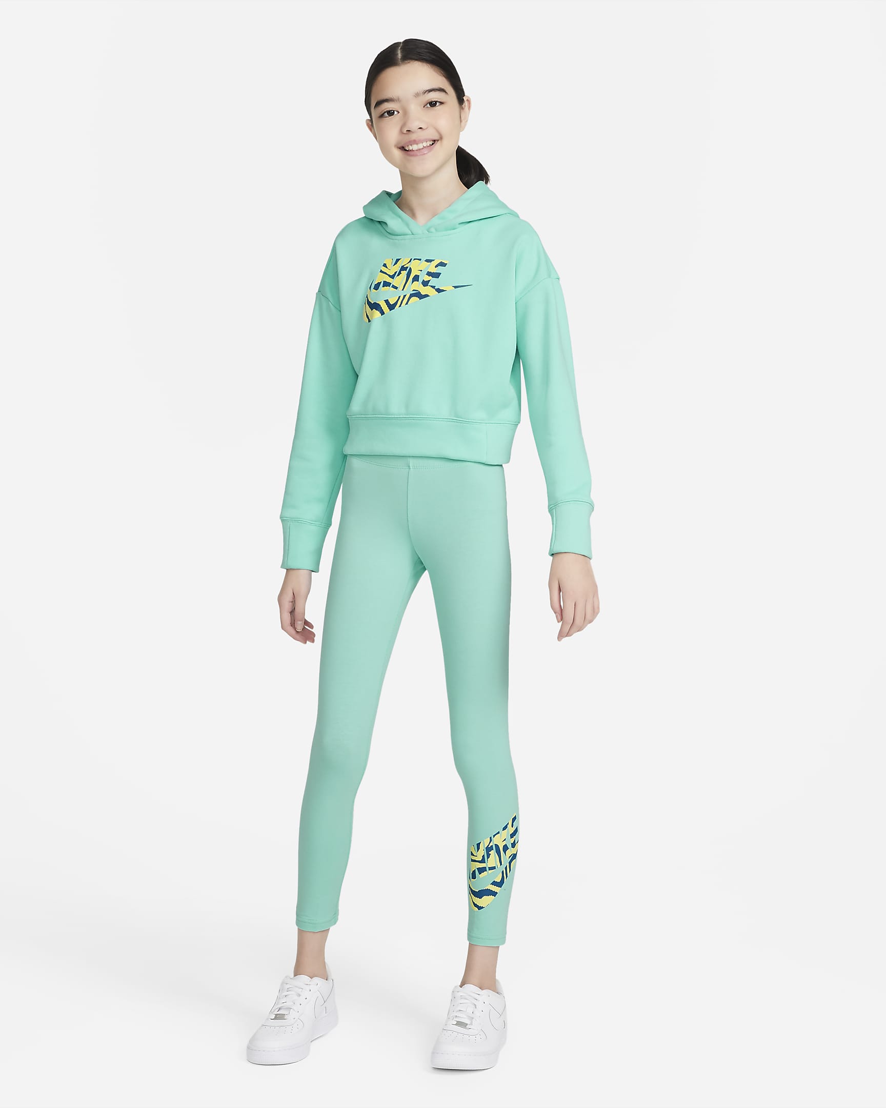 Nike Sportswear Big Kids' (Girls') Cropped Hoodie - Tropical Twist