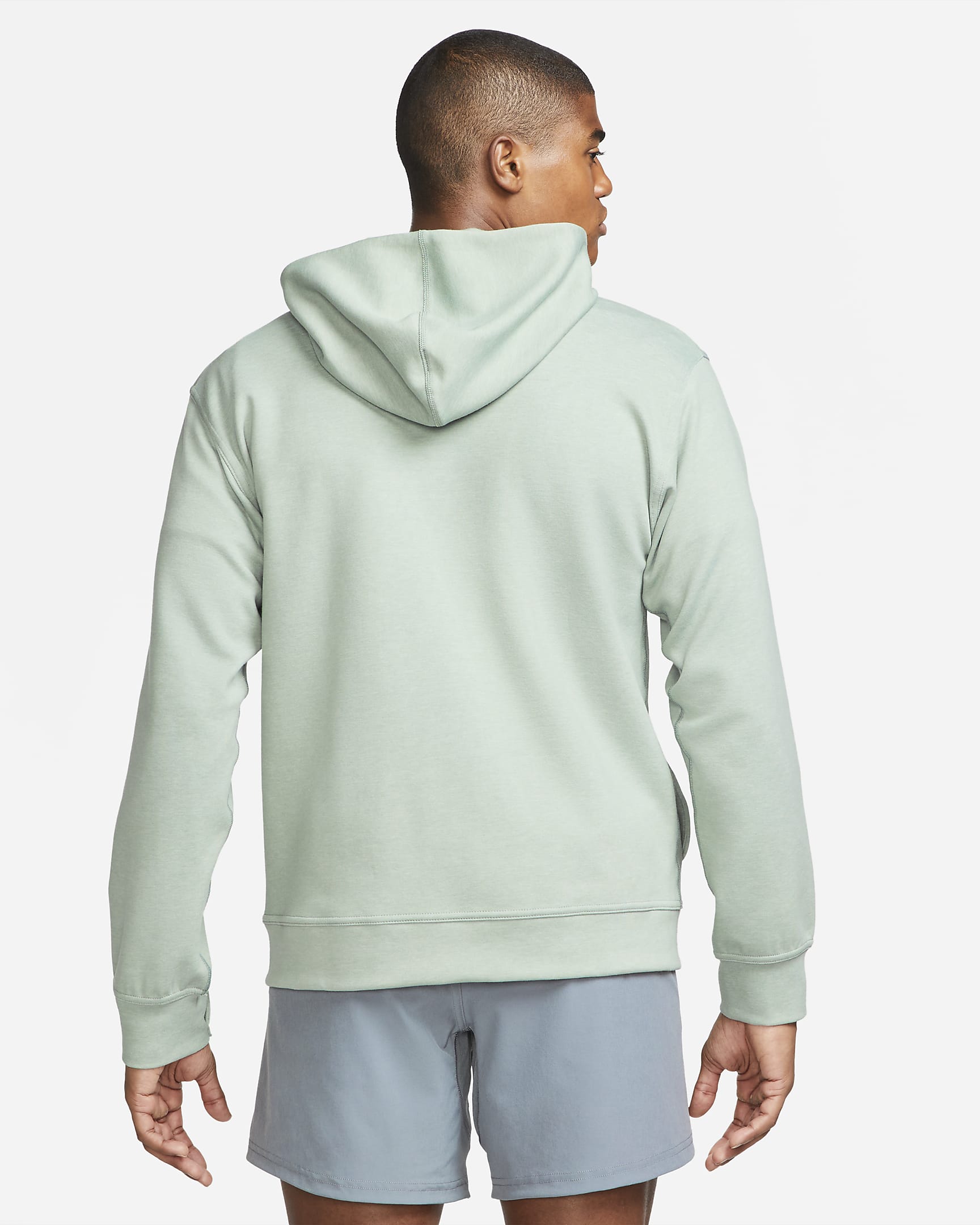 Nike Yoga Dri-FIT Men's Full-Zip Fleece Hoodie - Mica Green/Pure