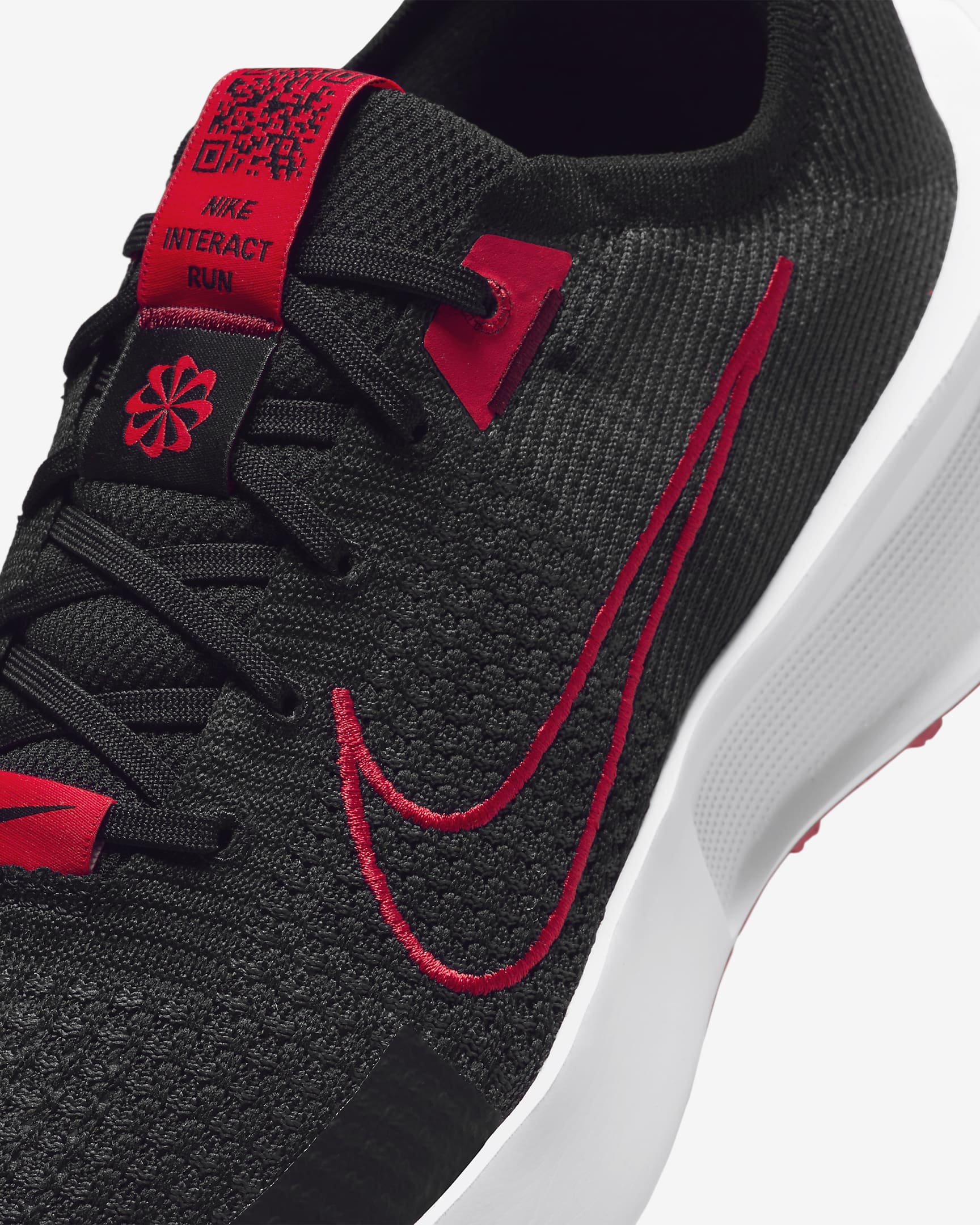 Tenis de correr en pavimento para hombre Nike Interact Run - Negro/Antracita/Blanco/Rojo pasión