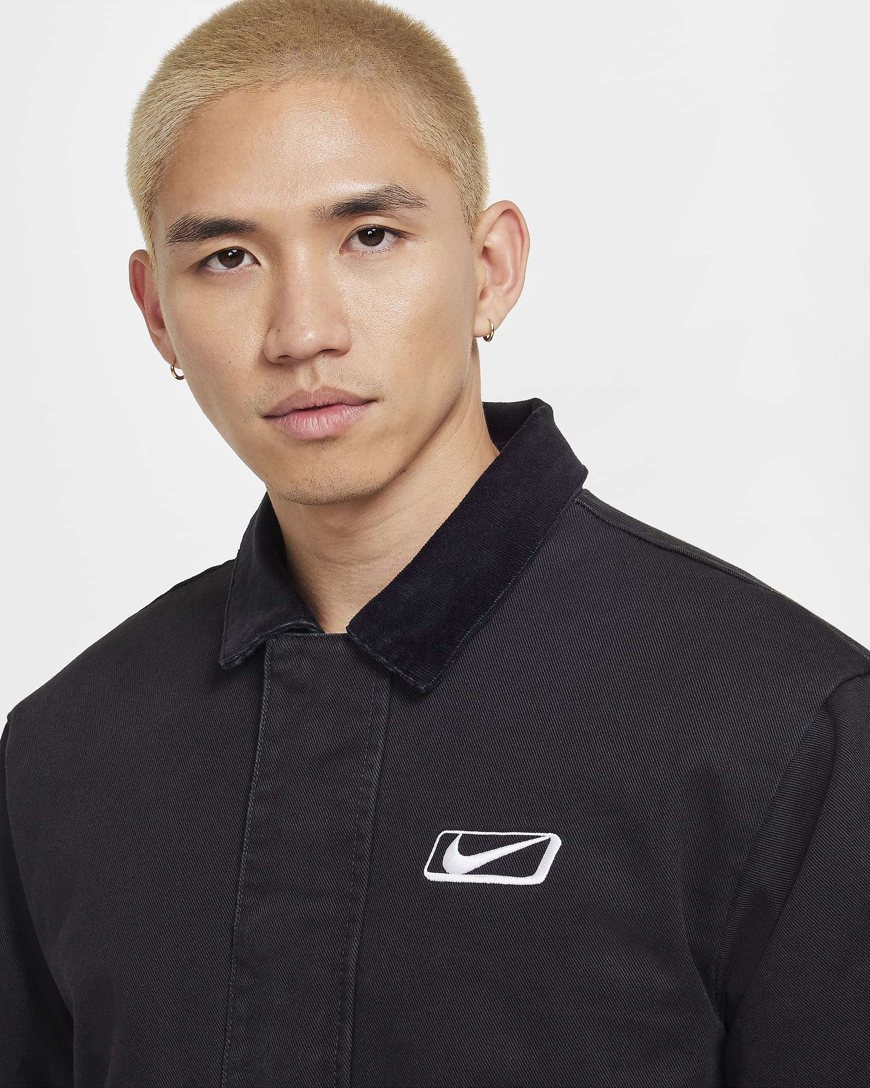 Nike Sportswear Men's Work Jacket - Black/Light Orewood Brown/White