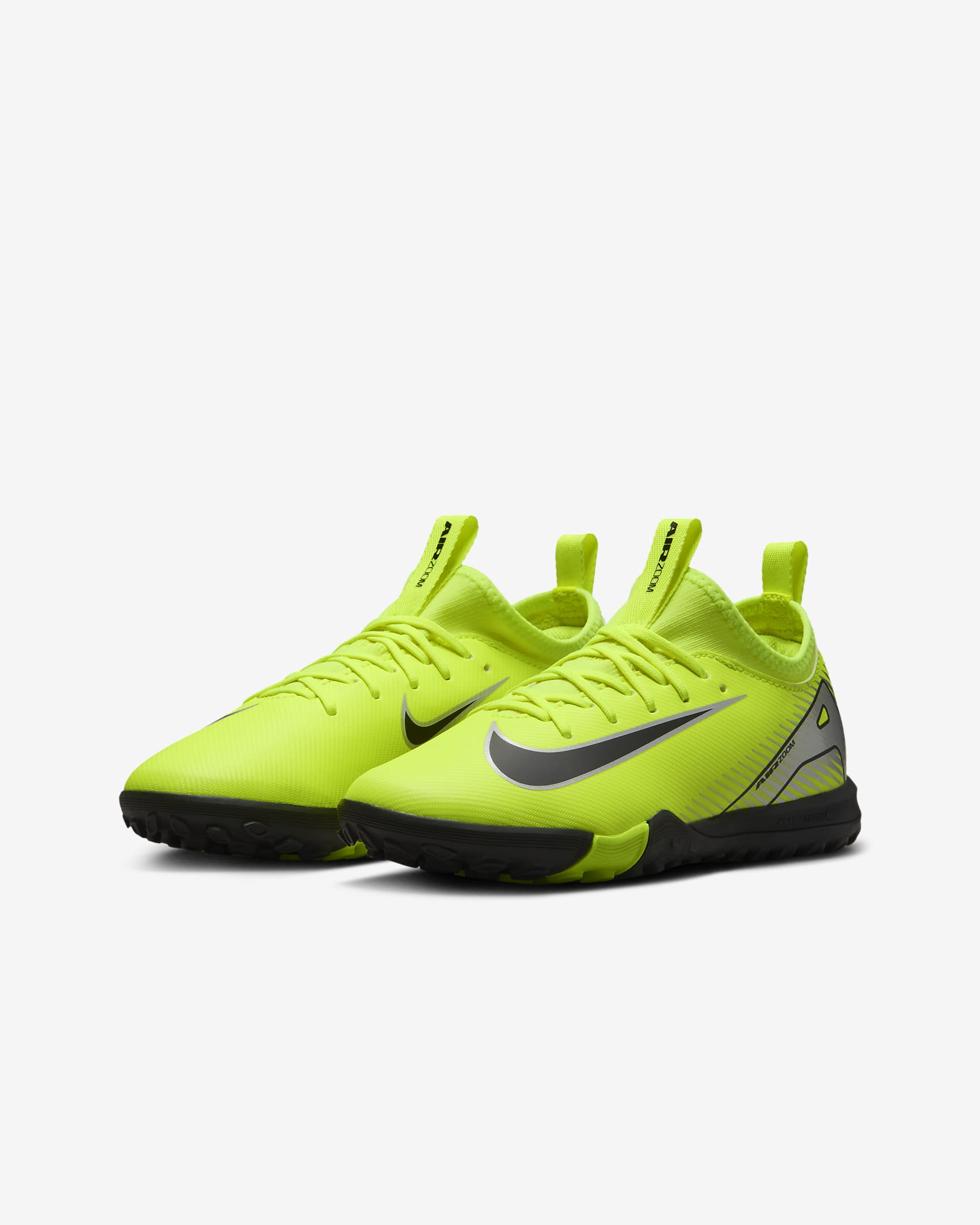 Nike Jr. Mercurial Vapor 16 Academy TF Low-Top-fodboldsko til mindre/større børn - Volt/sort