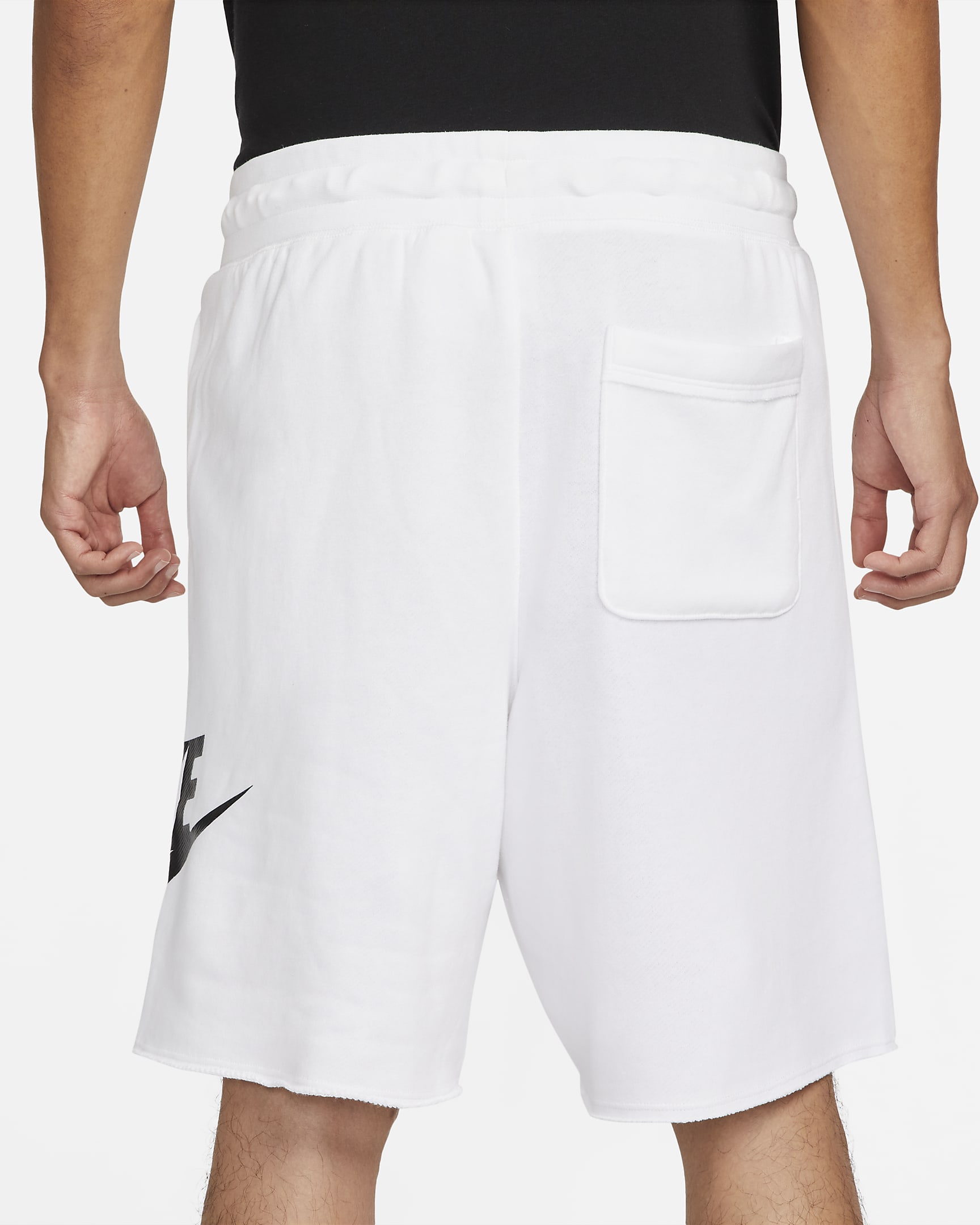 Short en molleton Nike Club Alumni pour homme - Blanc/Blanc/Noir