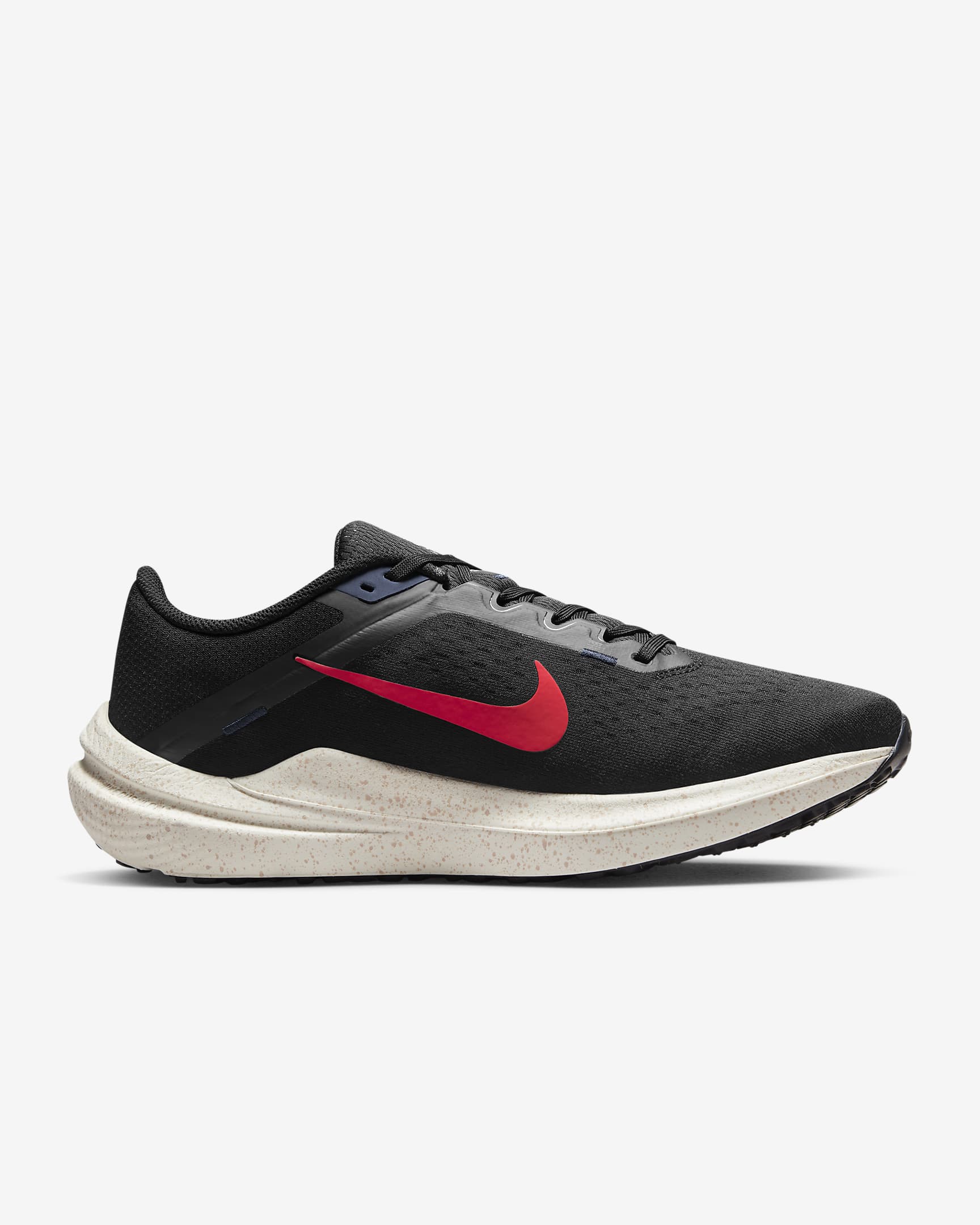 Nike Winflo 10 Men's Road Running Shoes - Black/Obsidian/Sail/Bright Crimson