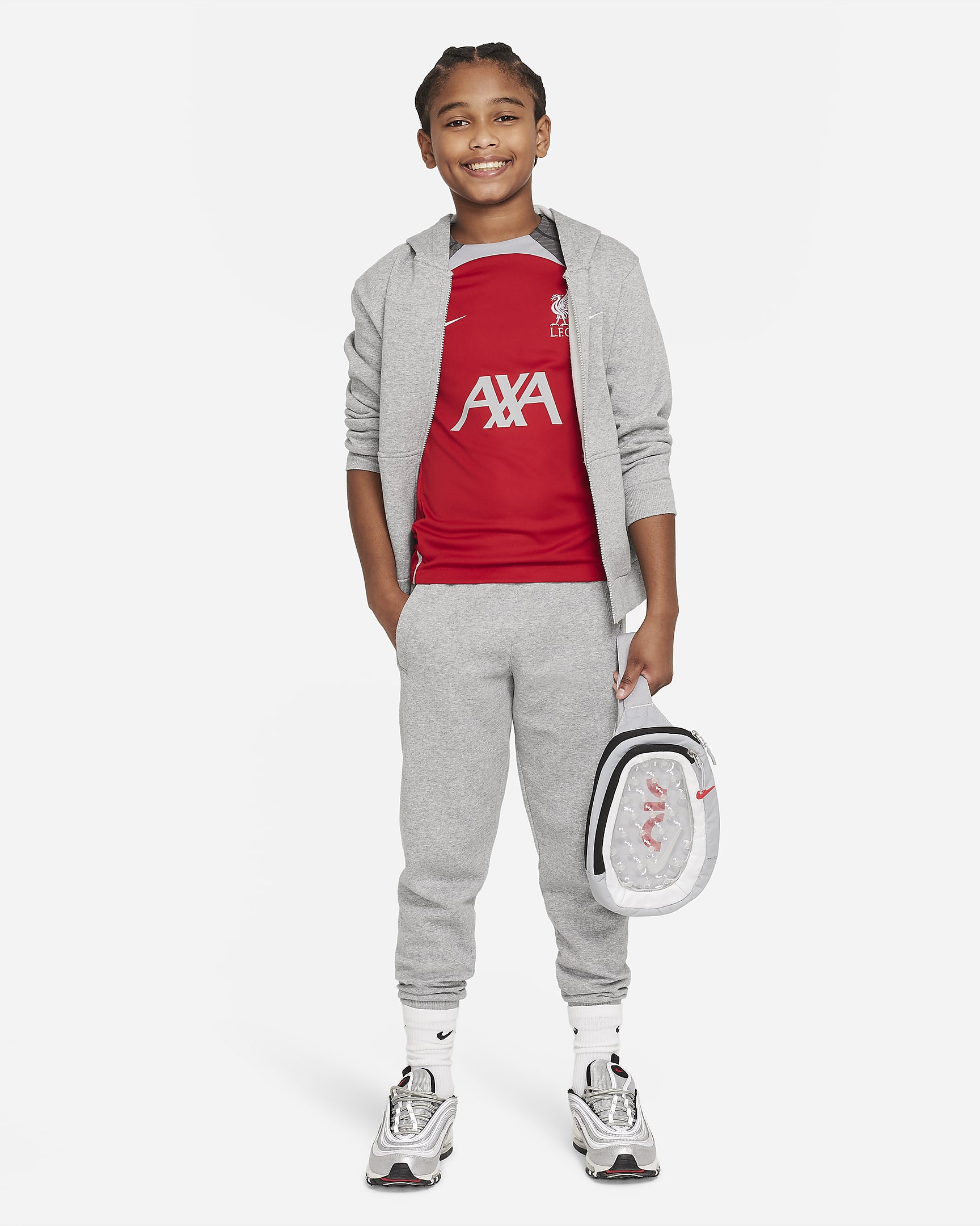 Playera de fútbol de tejido Knit Nike Dri-FIT para niños talla grande ...