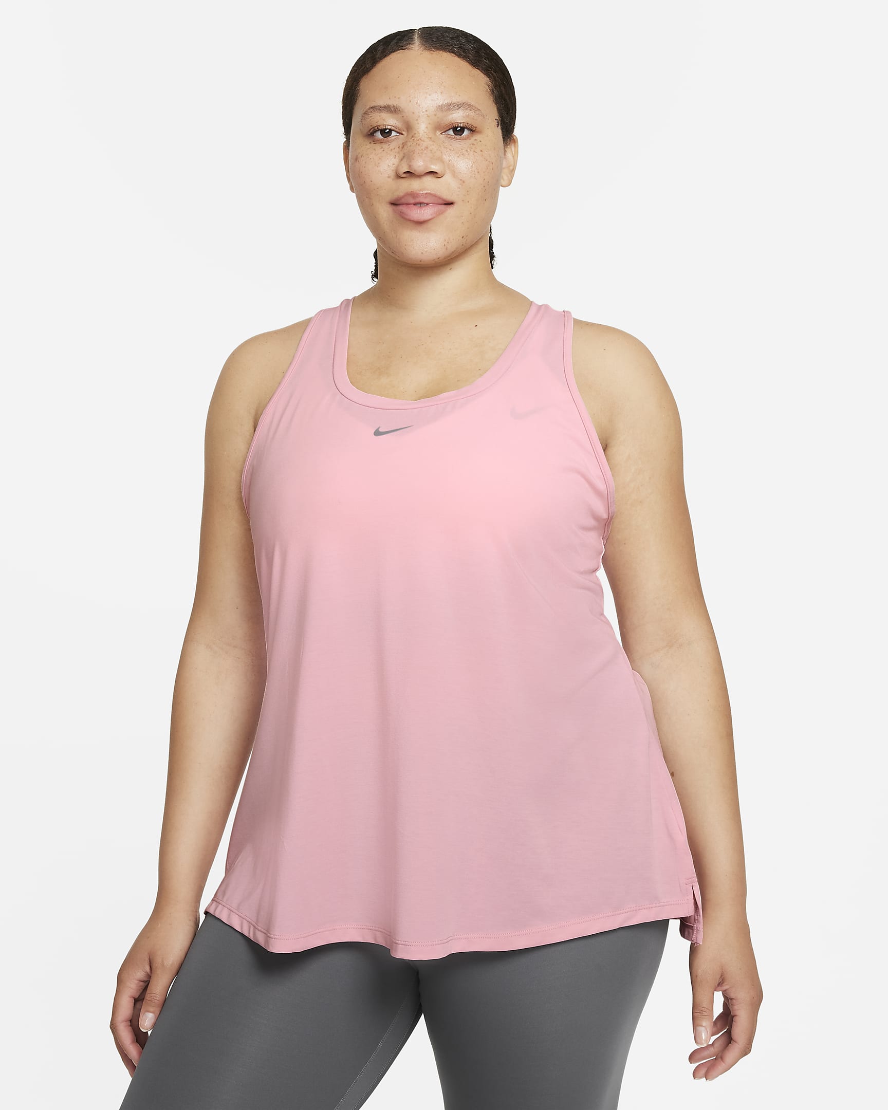 Nike Dri-FIT One Luxe Women's Standard Fit Racerback Tank (Plus Size) - Pink Glaze