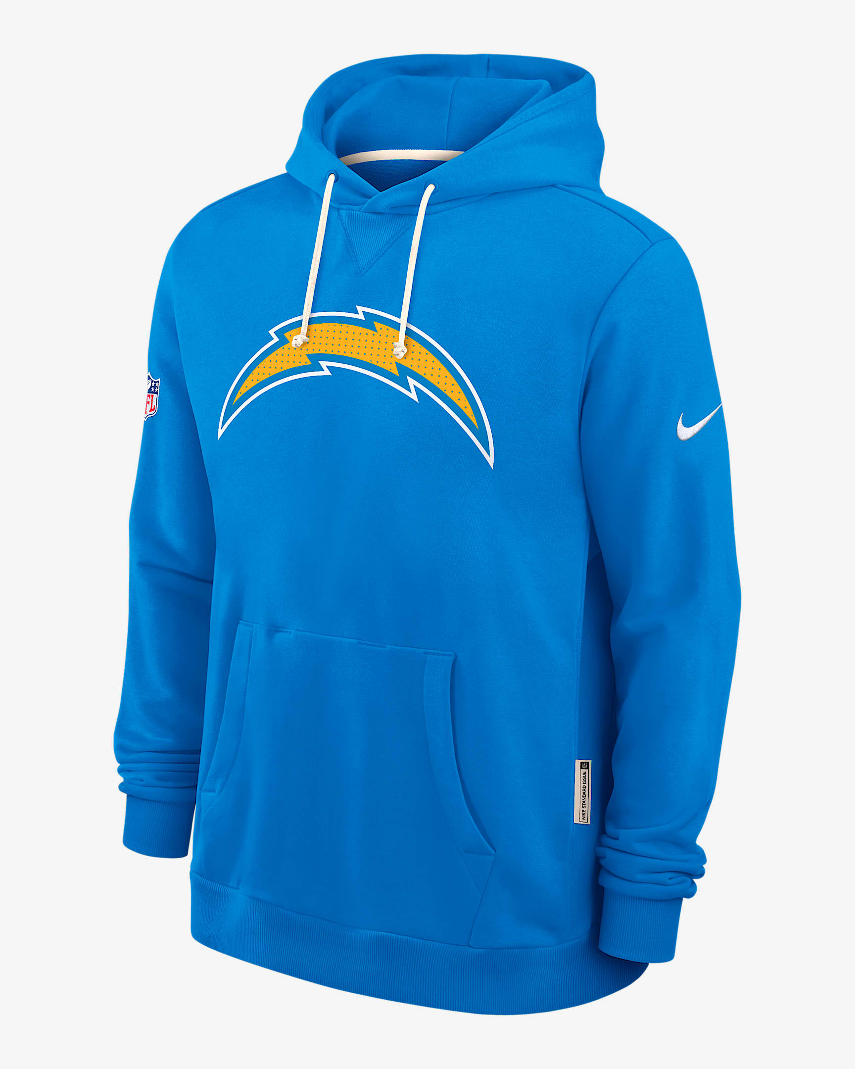 Los Angeles Chargers Initial Home Sideline Men's Nike Dri-FIT NFL Pullover Hoodie - Italy Blue