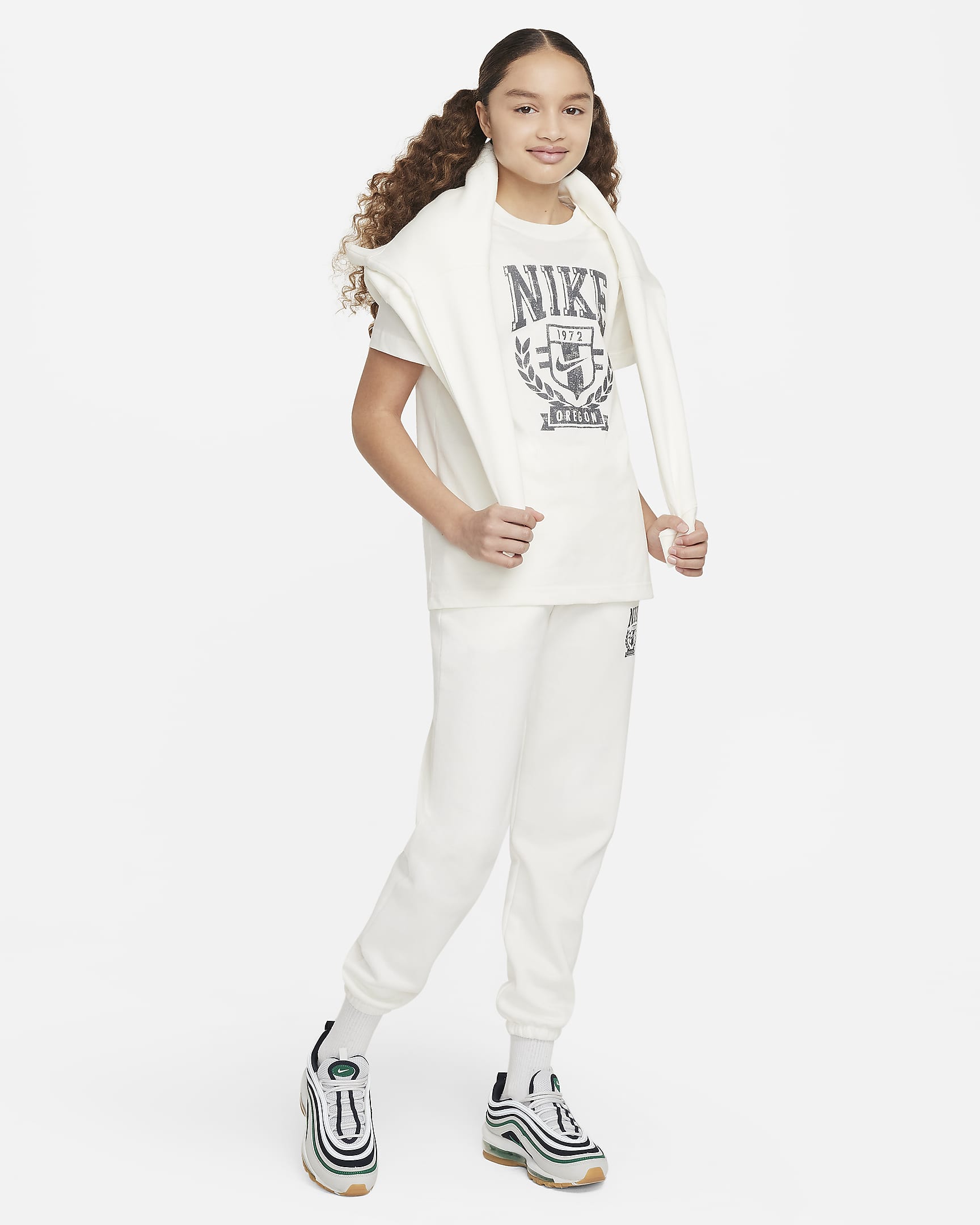 Pantaloni oversize in fleece Nike Sportswear – Ragazza - Sail