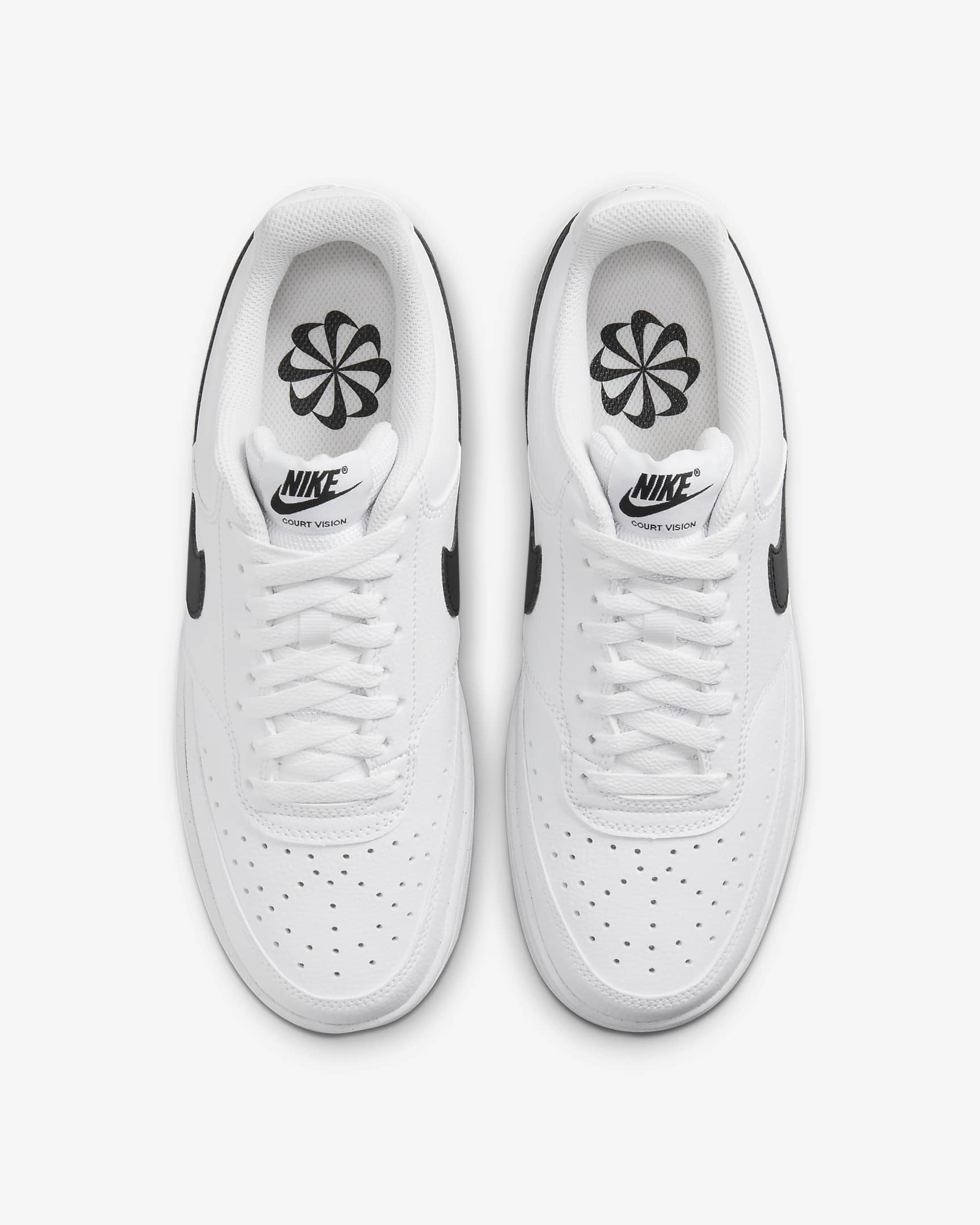 Tenis para mujer Nike Court Vision Low Next Nature - Blanco/Blanco/Negro