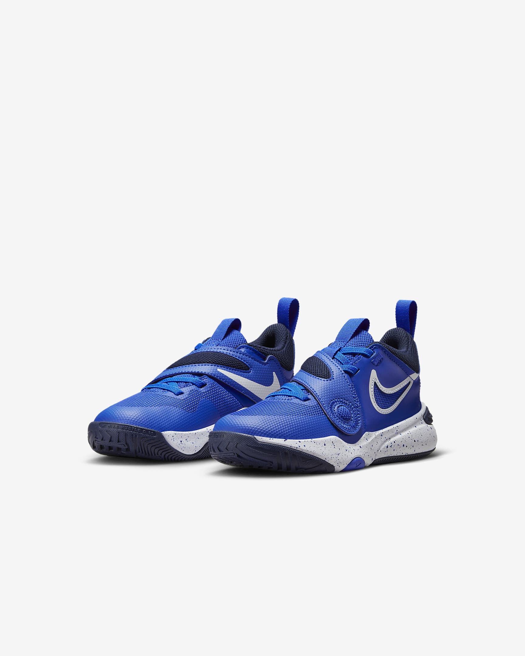 Nike Team Hustle D 11 Younger Kids' Shoes - Hyper Royal/Obsidian/White/White